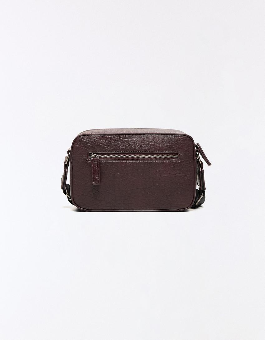 Bolso bandolera estrellas relieve-Granate