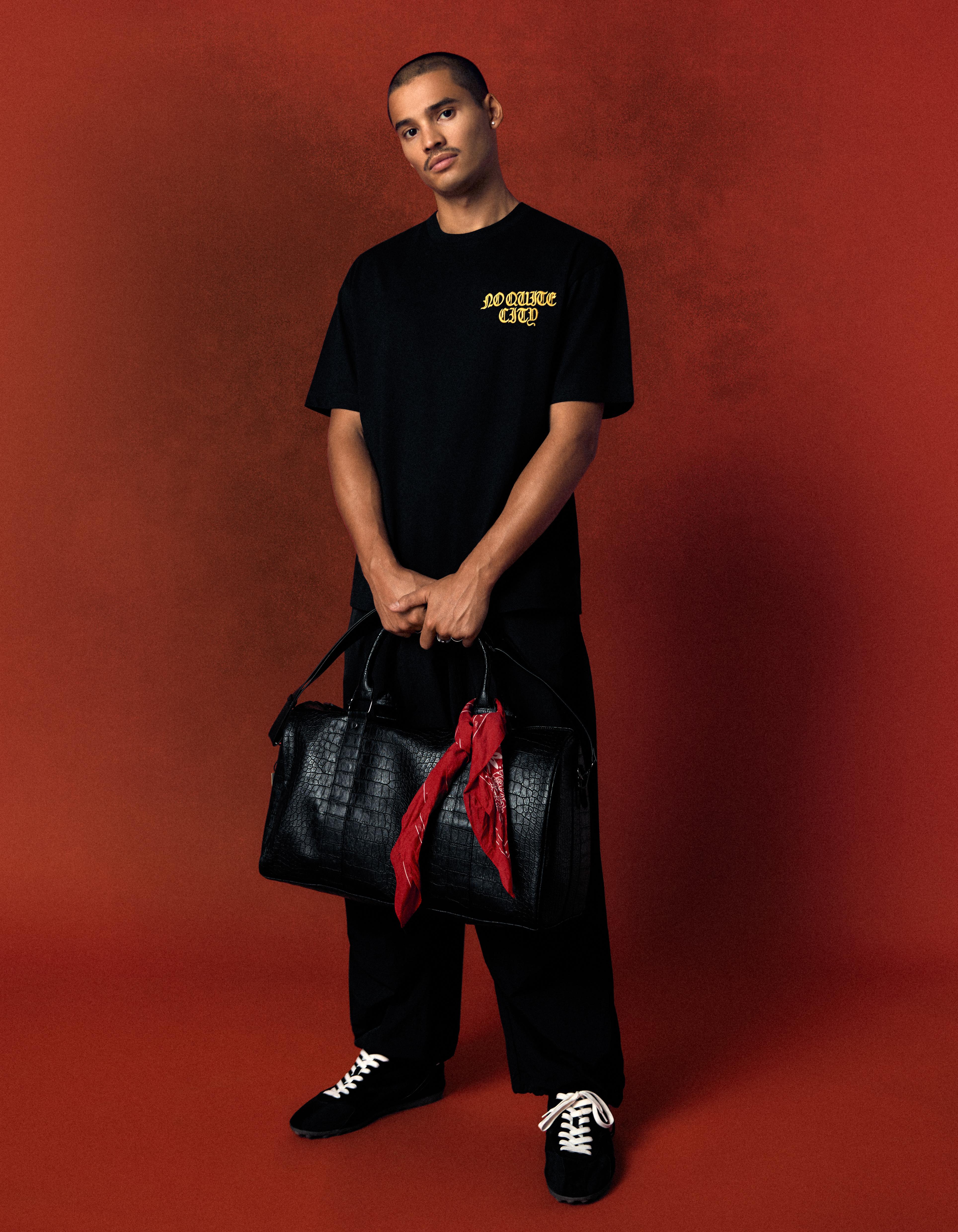 Short sleeve print T-shirt — Black