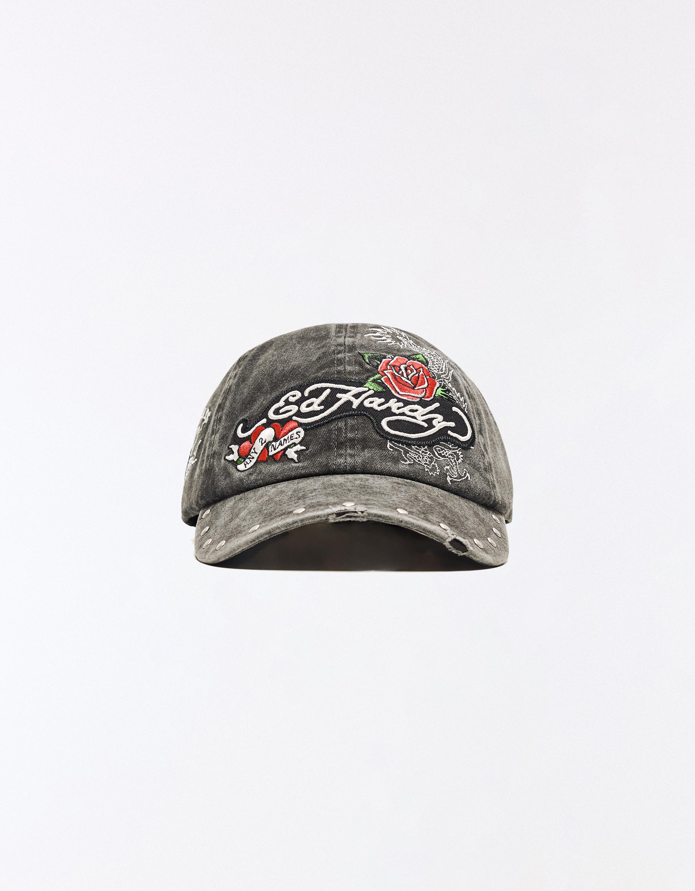 Bershka ED HARDY X BERSHKA işlemeli şapka görsel 3