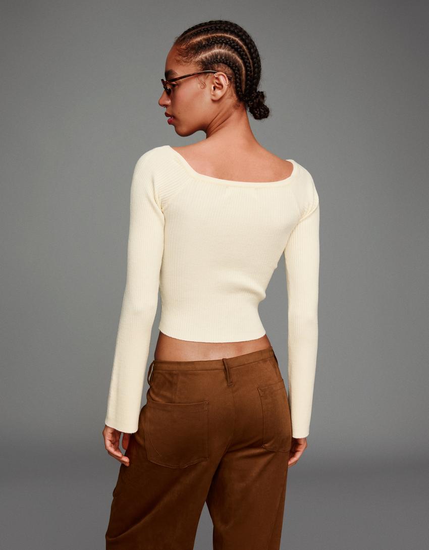 Pull noué-Écru