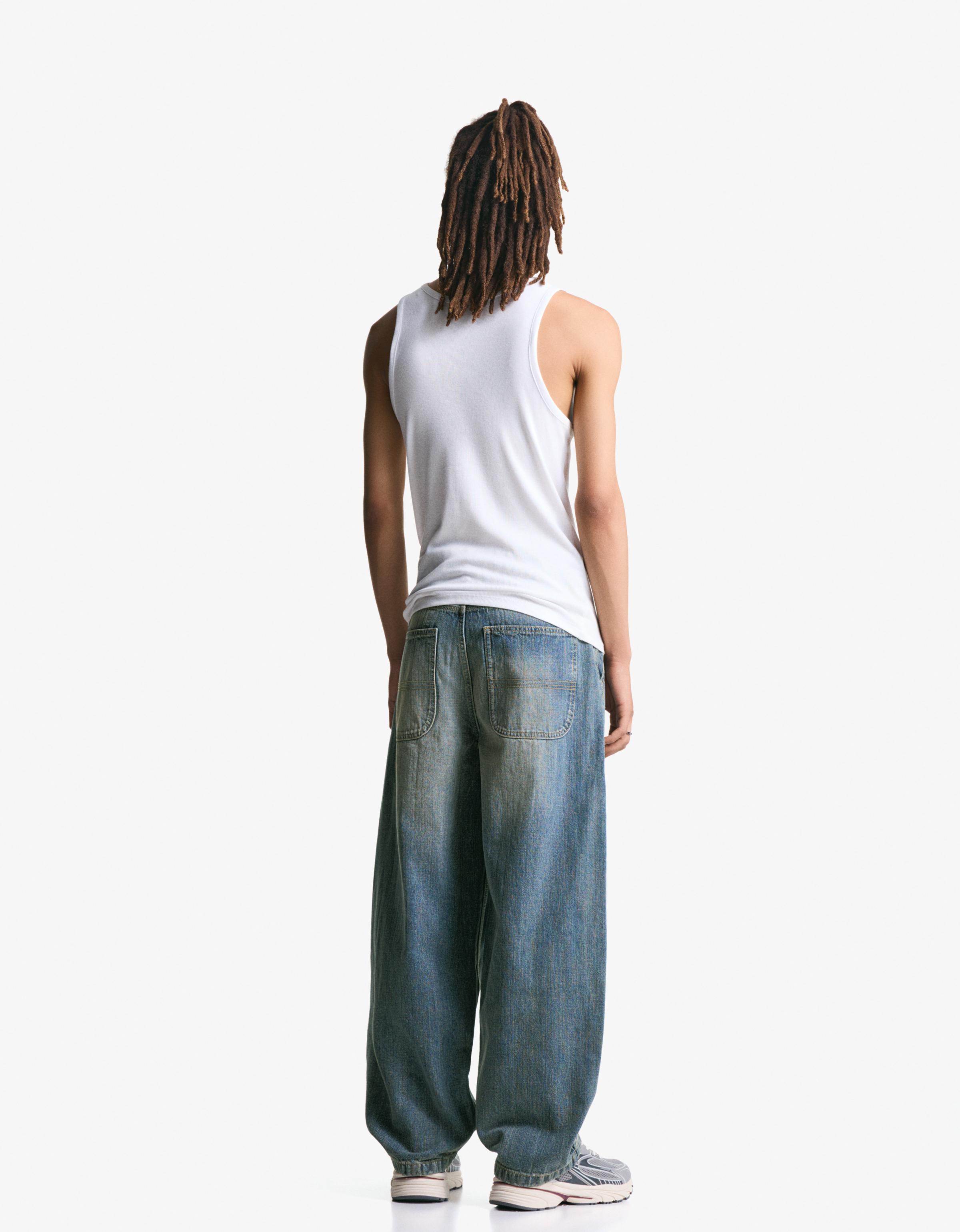Bershka｜Jeans skater スケータージーンズ Bershka skater jeans in washed gray | ASOS