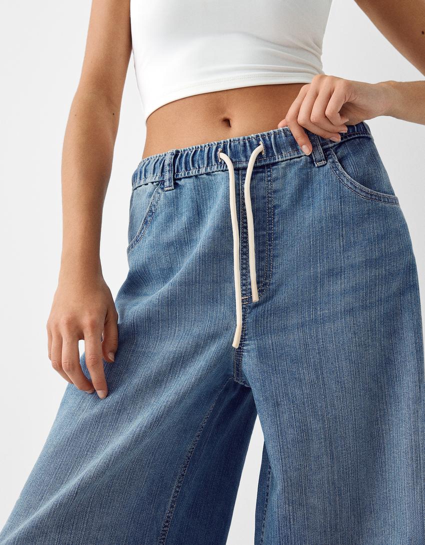 Jean jogging wide-Bleu lavé-3