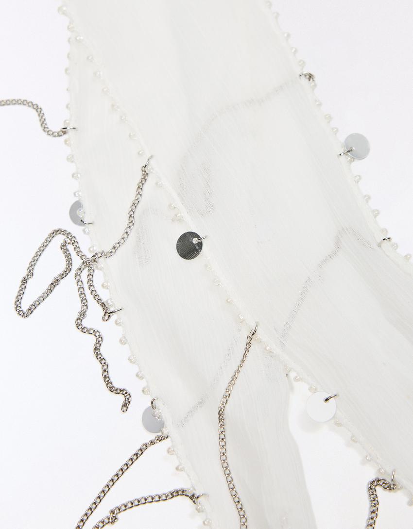 Çok amaçlı fular-Krem