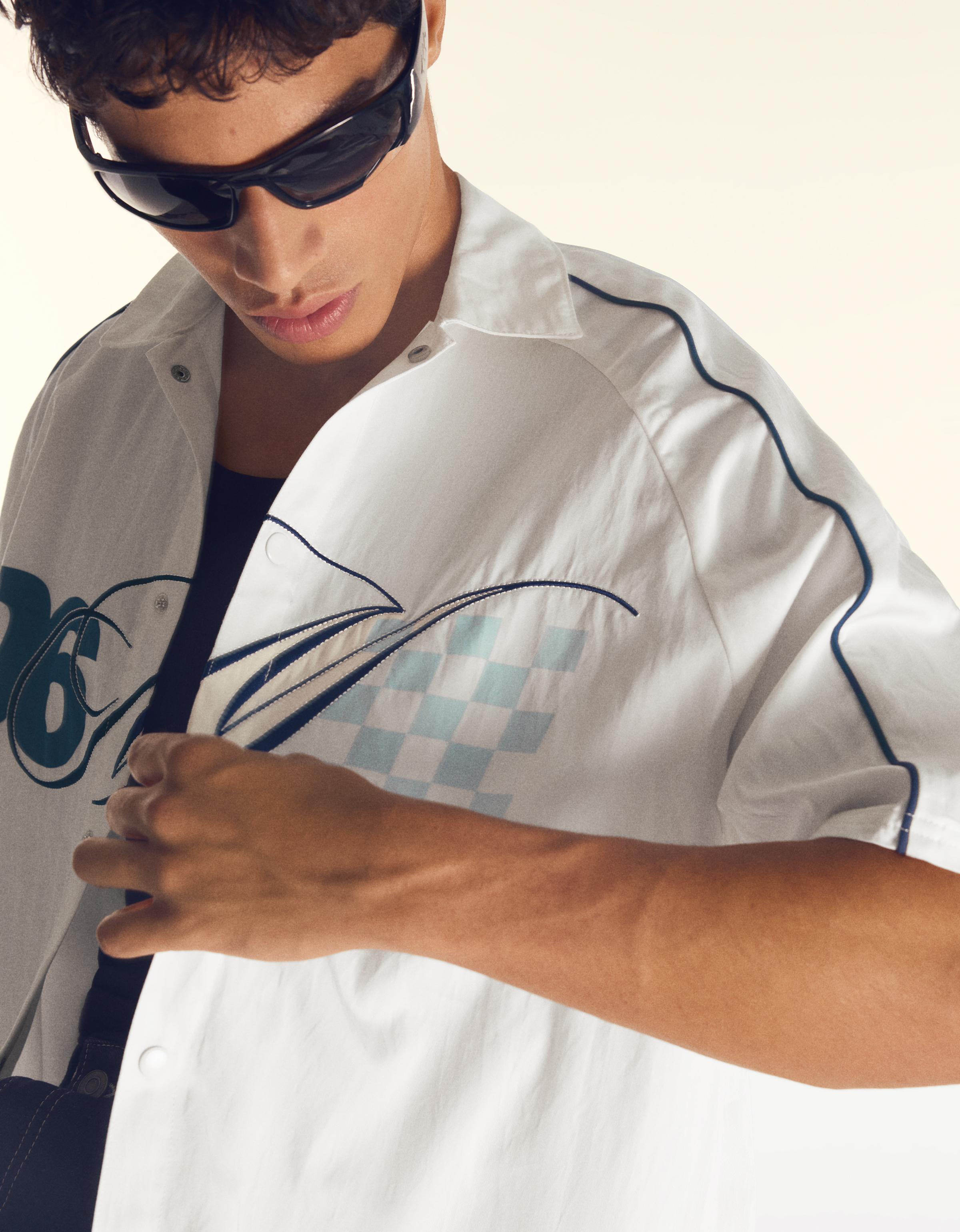 Short sleeve racing shirt — White