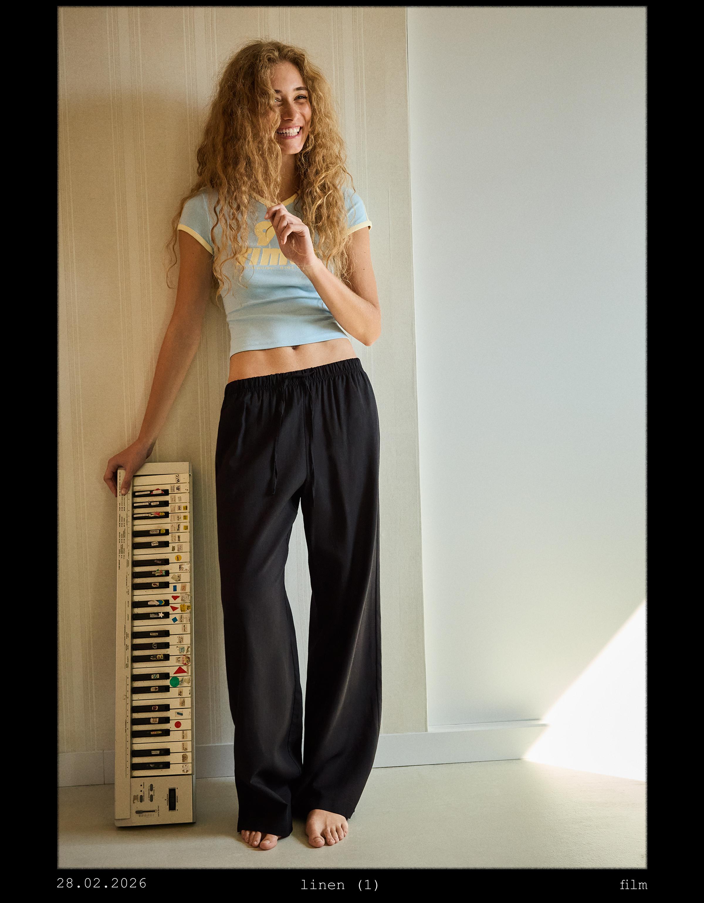 Beli lastikli pantolon - Görsel 105