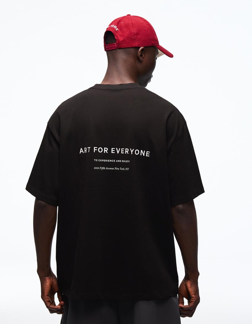 The Met print short sleeve T-shirt-Black