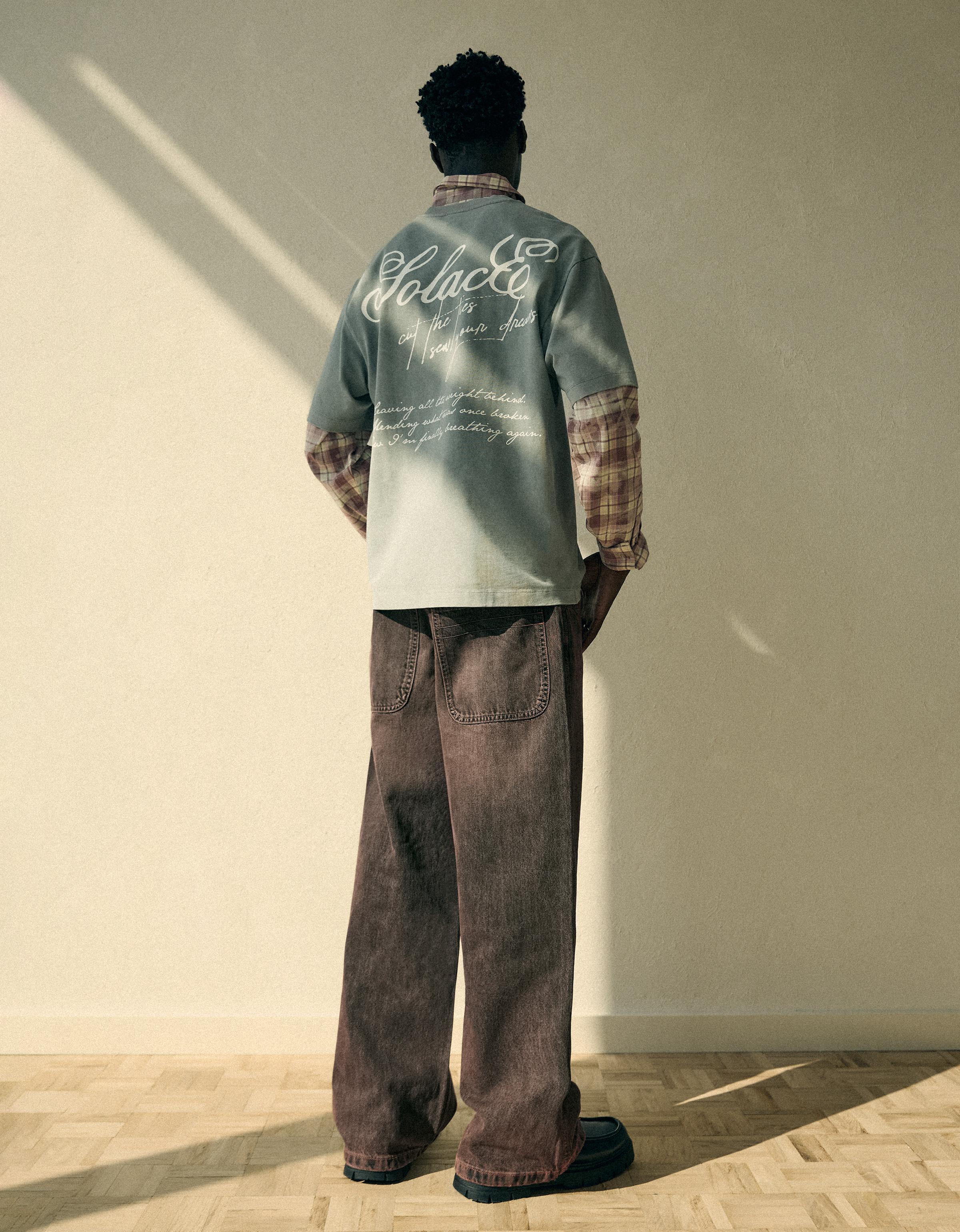 Baggy skater jeans — Brown
