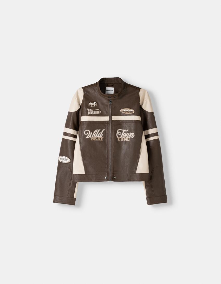 Chaqueta Acolchada Chaquetas Cuero Mujer Bershka Bershka Chaqueta