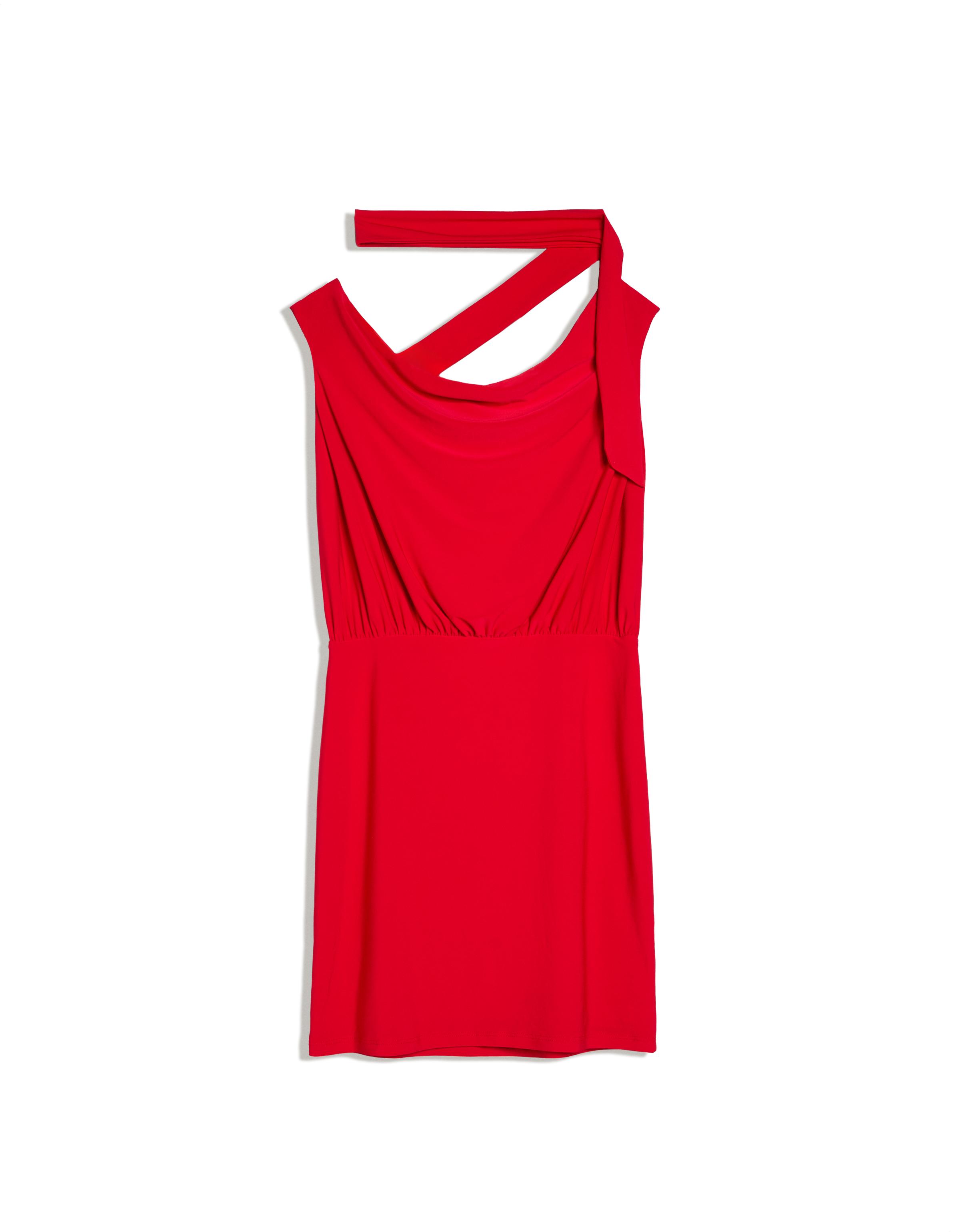 Bardot fular mini elbise - Görsel 3