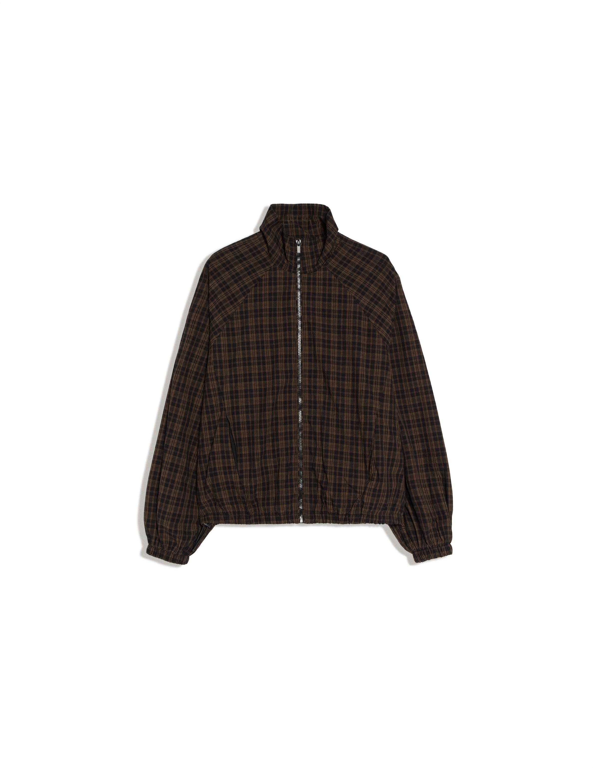 Lightweight check jacket — Brown