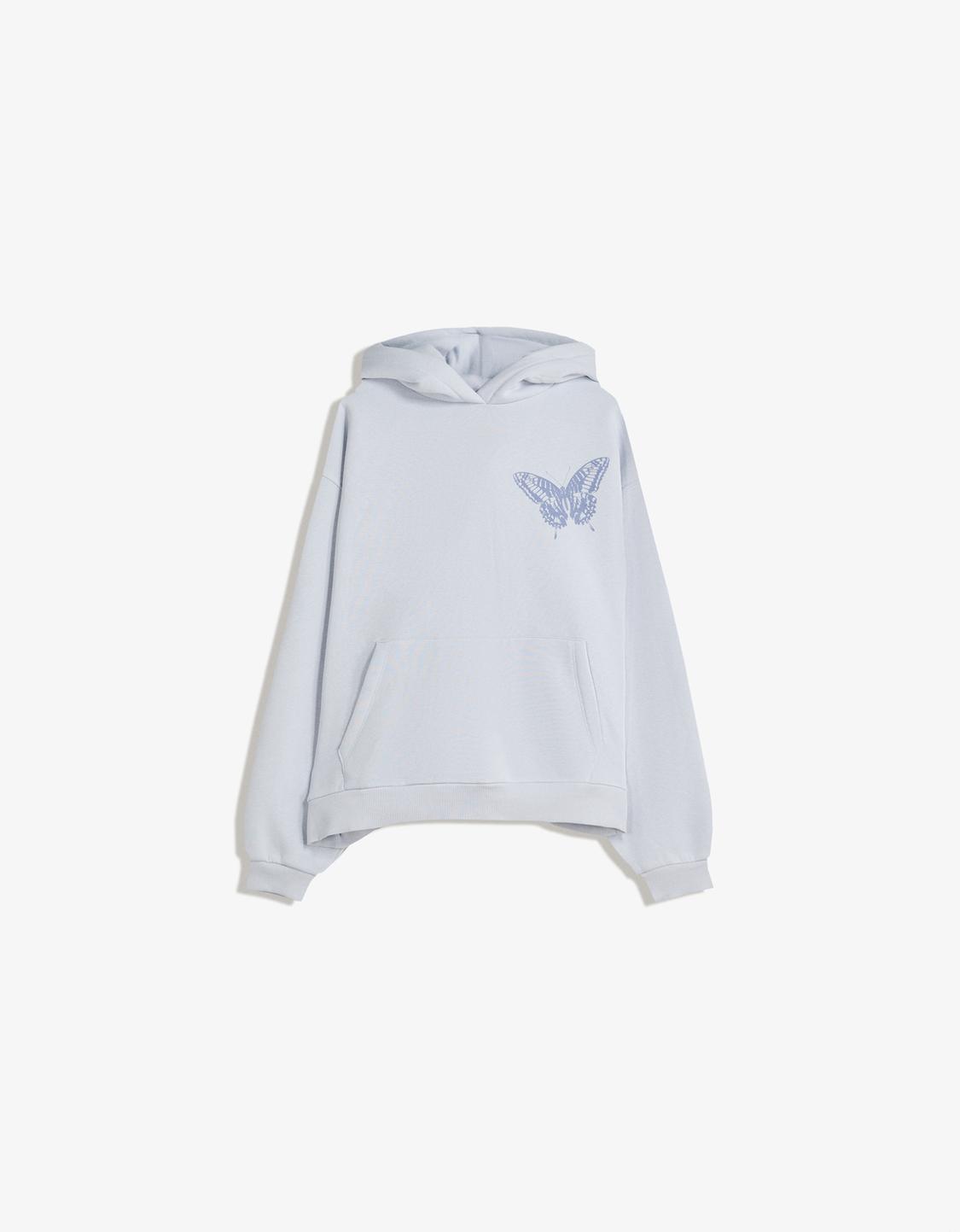 Hooded sweater with print