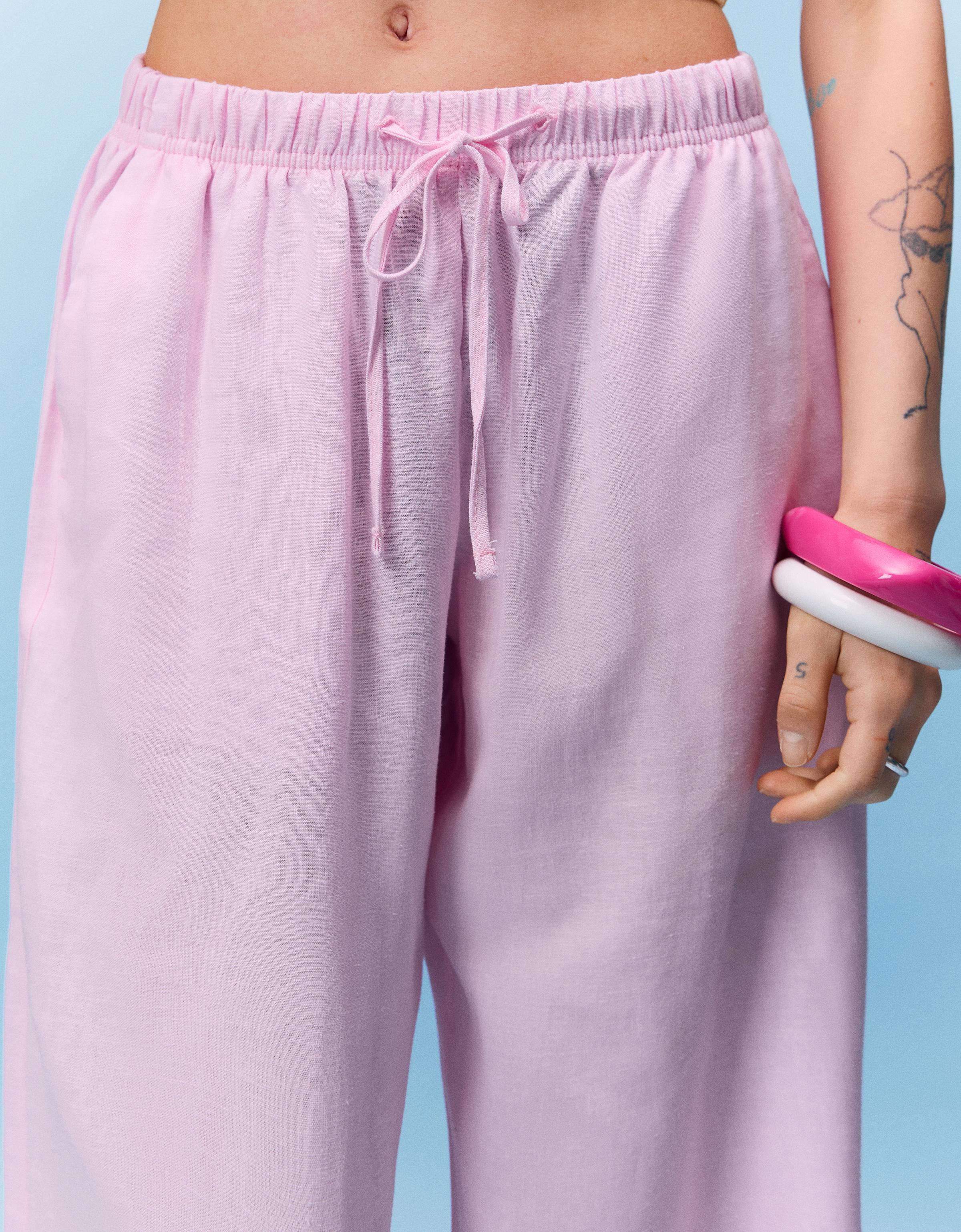 Elasticated waist trousers — Pink