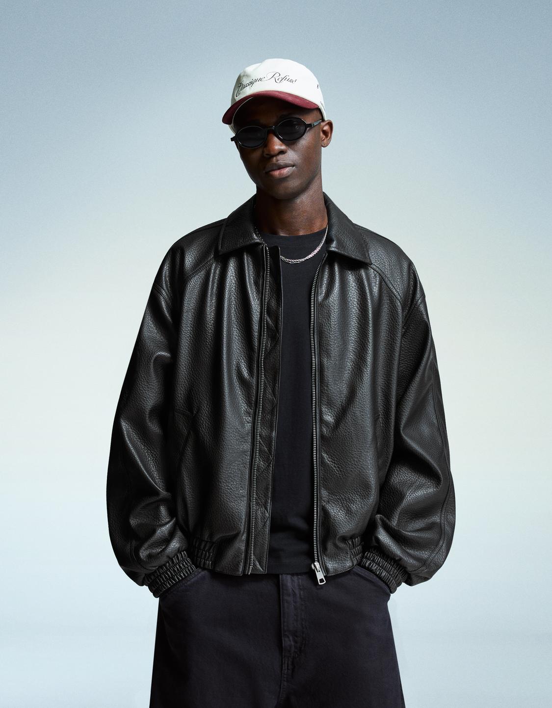 Leather effect jacket
