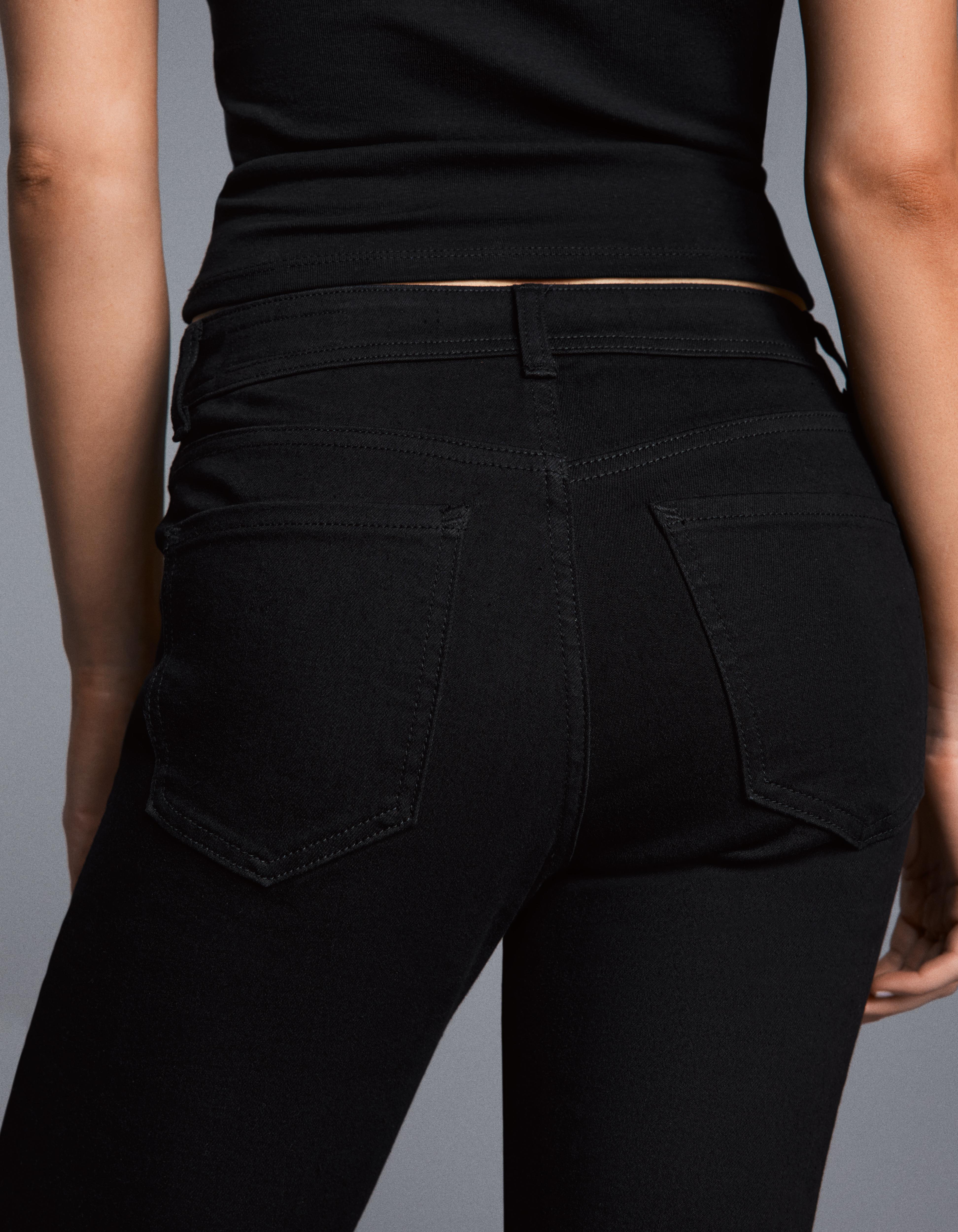 High-waist skinny jeans — Black
