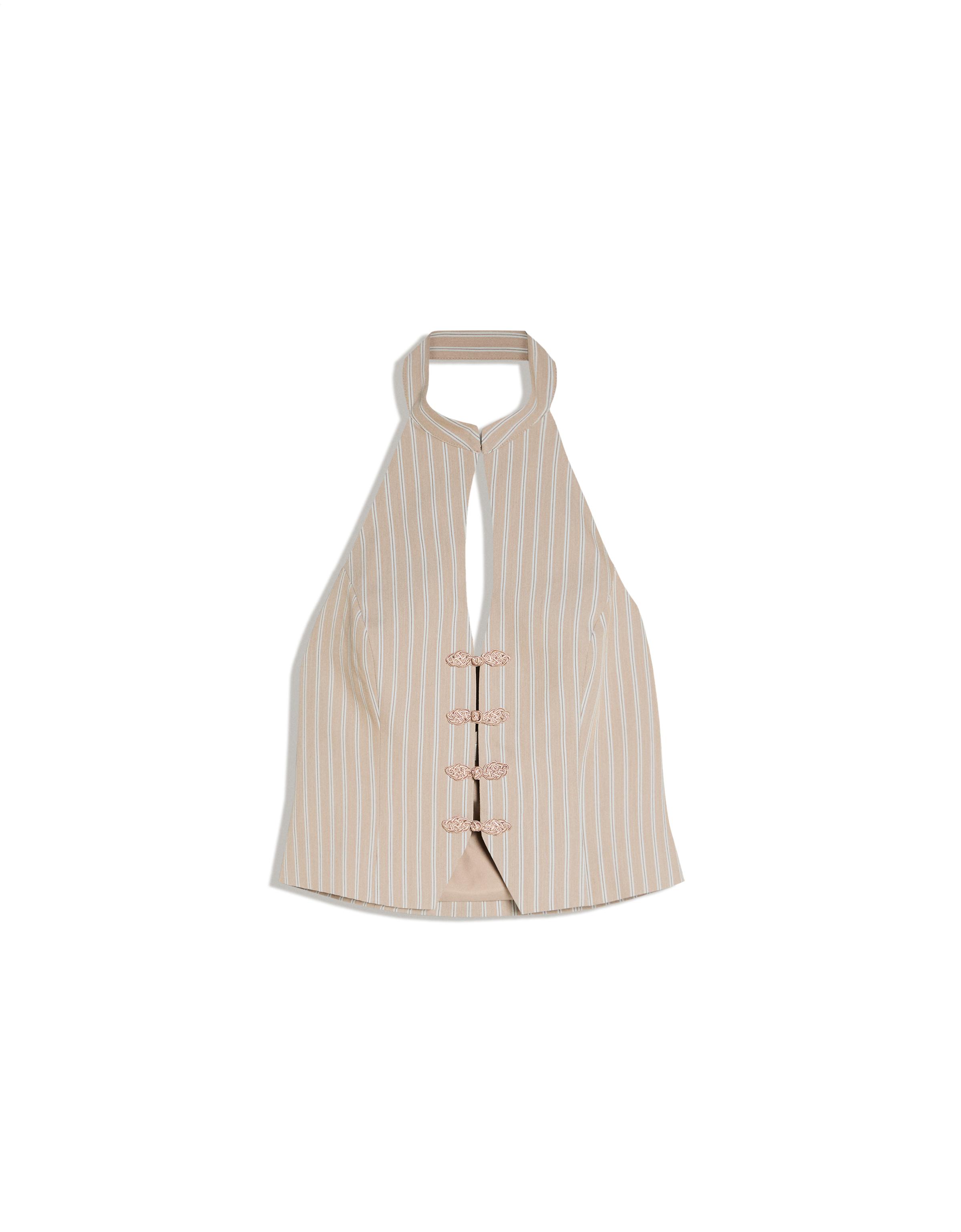 Halter waistcoat with clasps — Sand