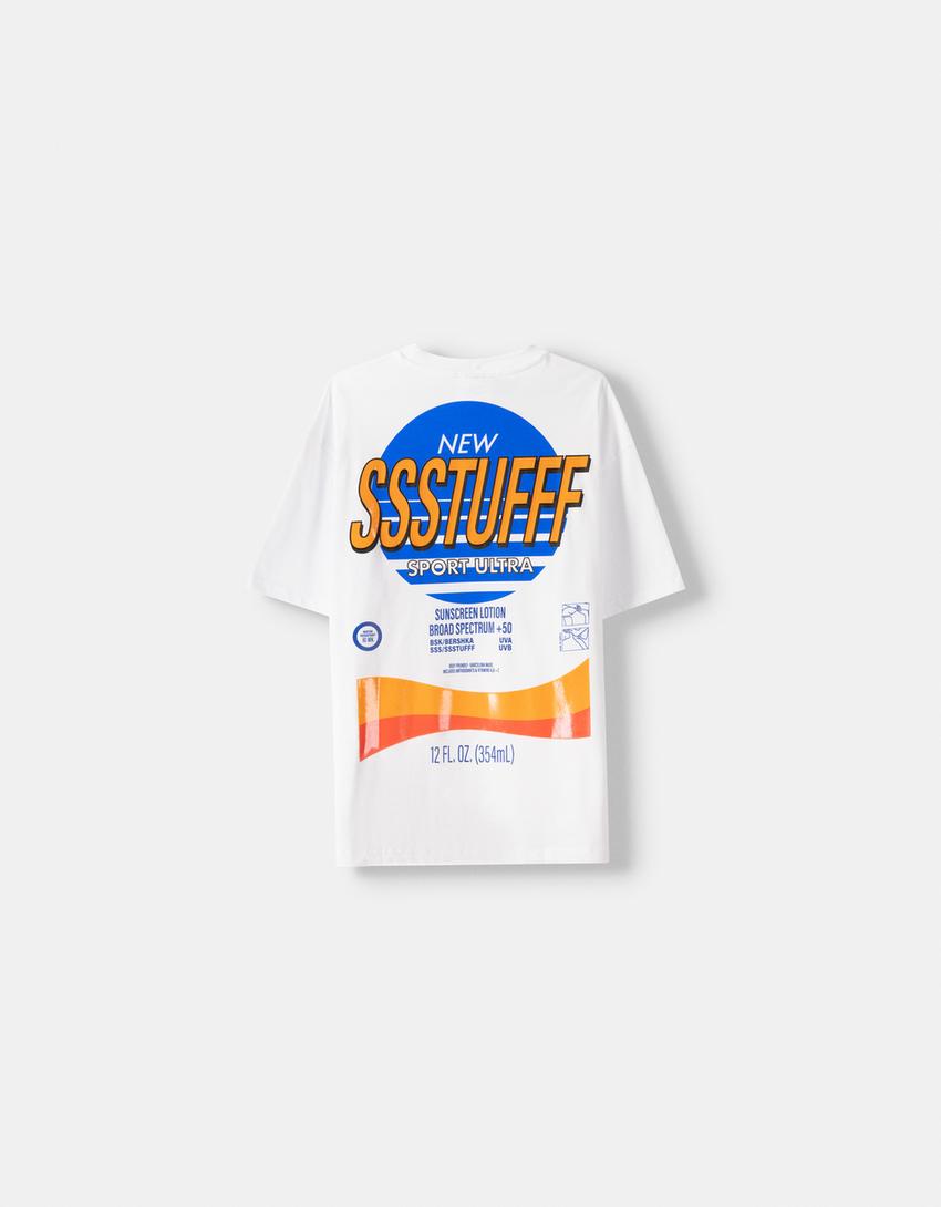 T-shirt BERSSSHKA X SSSTUFFF Wearable Art imprimé-Blanc-7