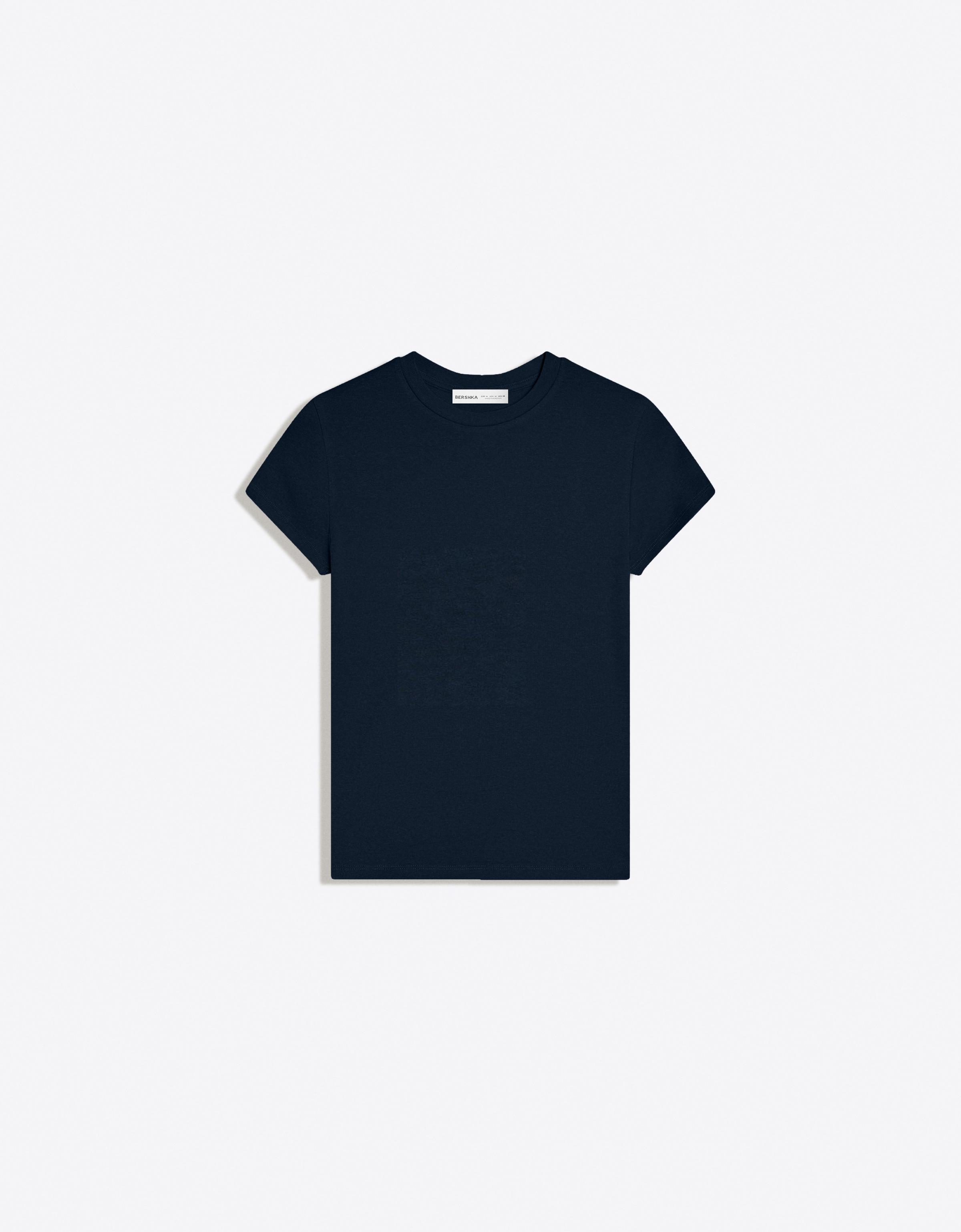 Short sleeve round neck T-shirt — Navy