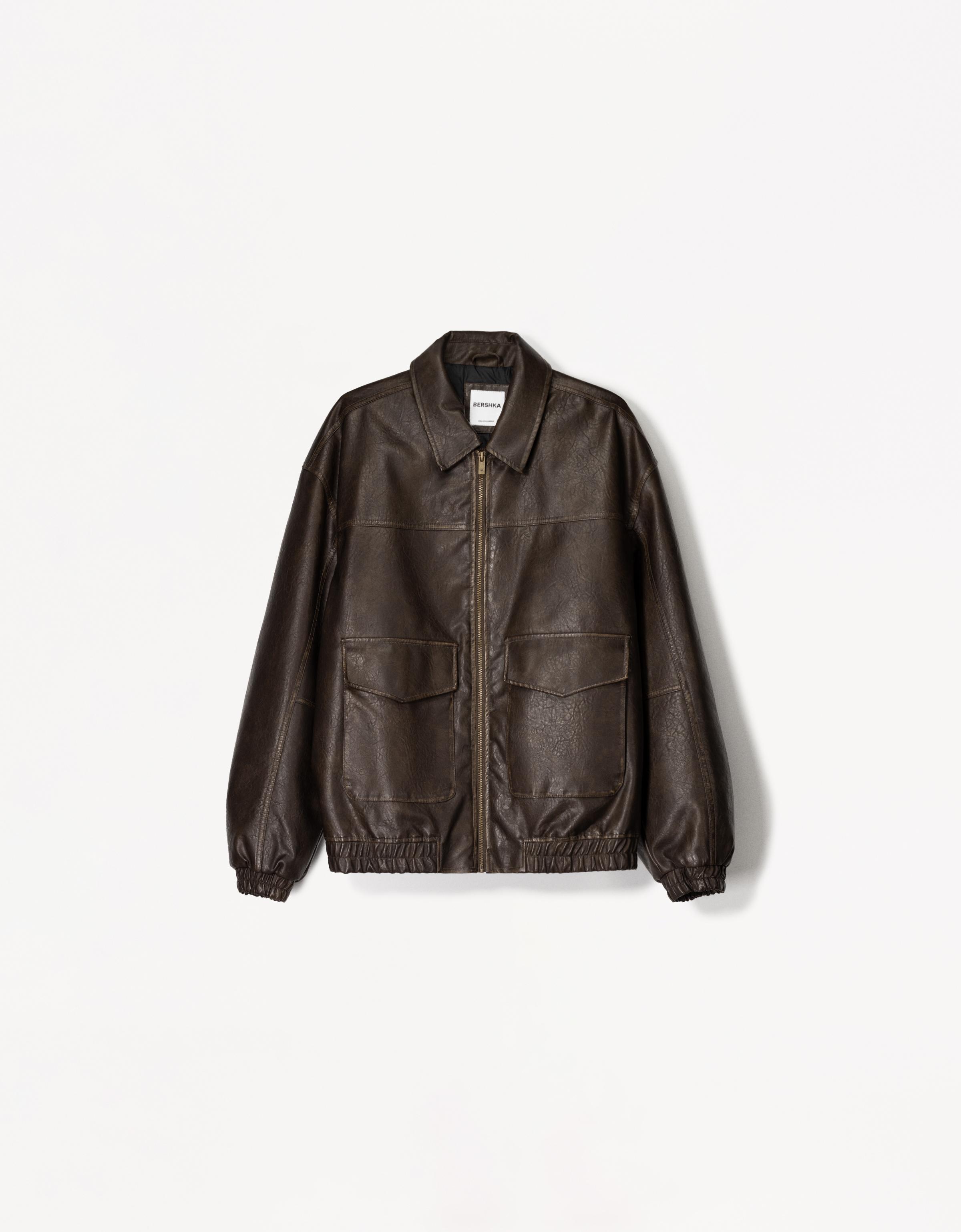 Leather effect jacket - Men | Bershka