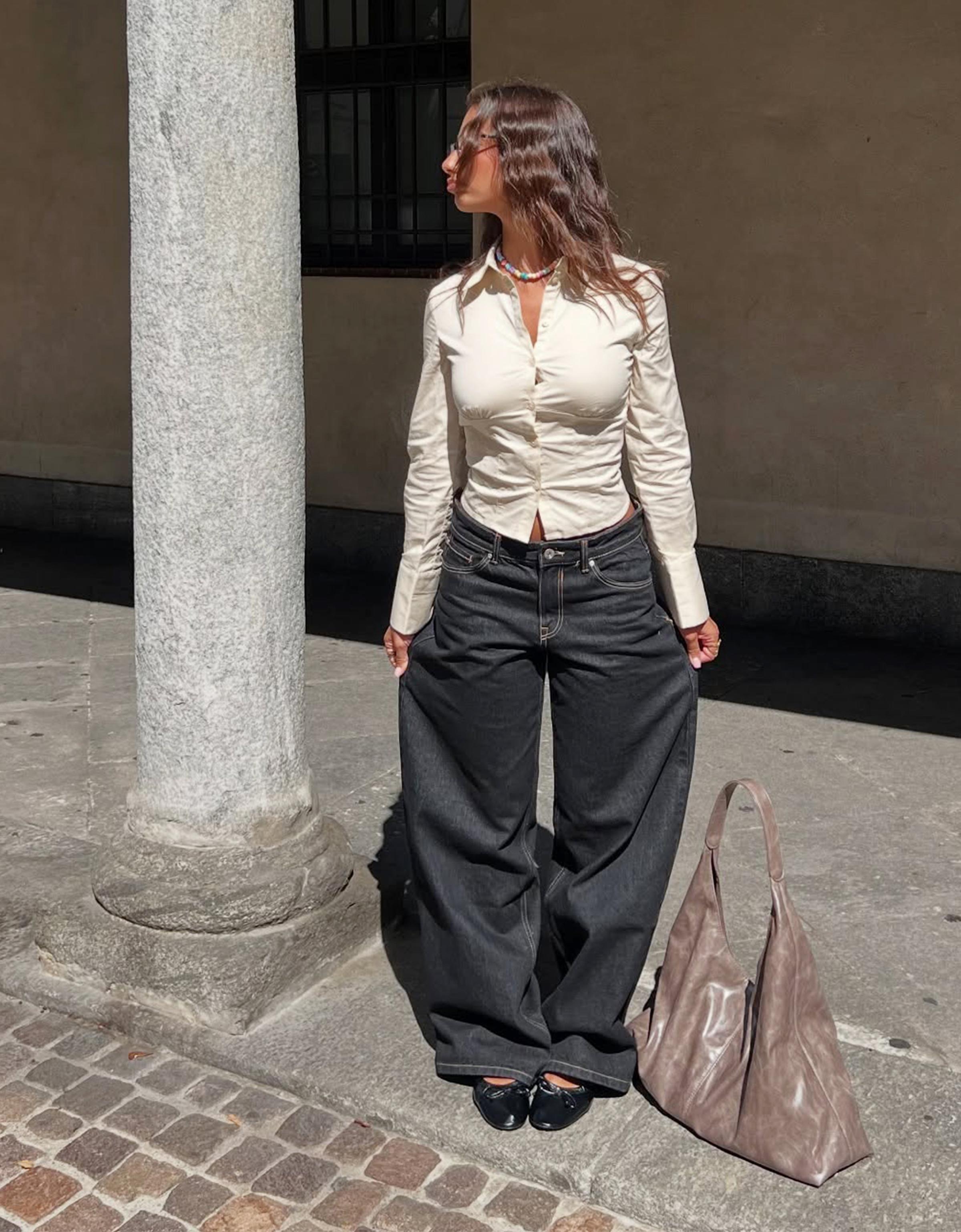 Düşük bel boyfriend jean - Görsel 4