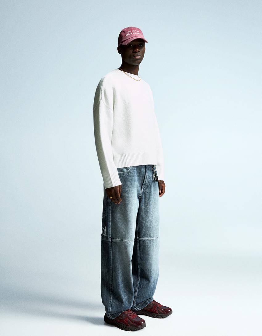 Pulover cropped-Alb
