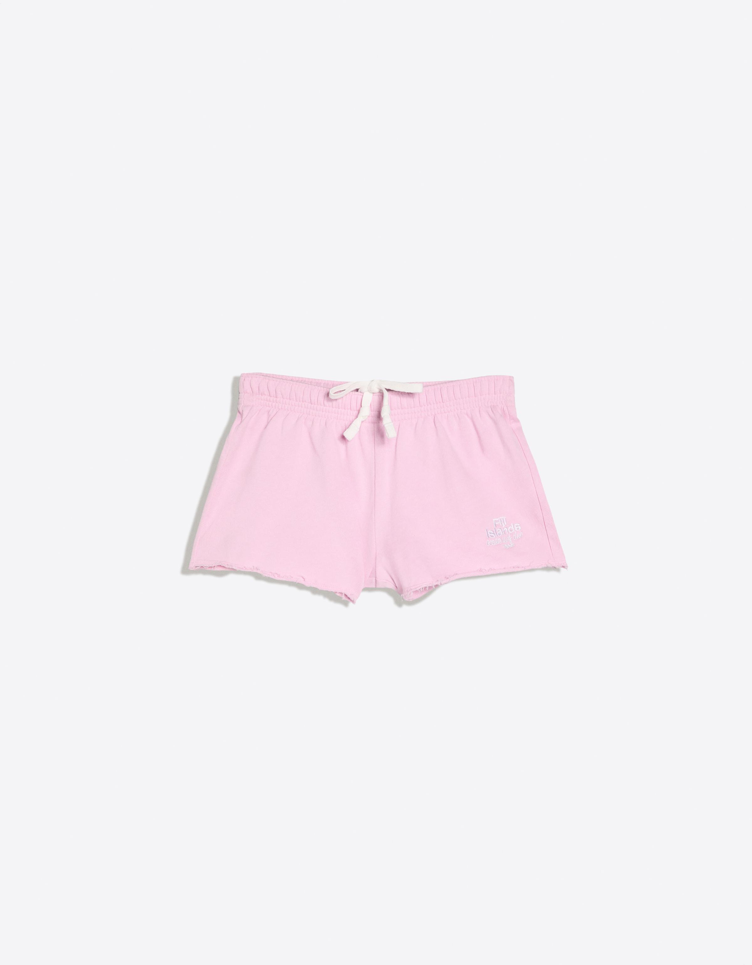 Short Molleton Brodé S Rose