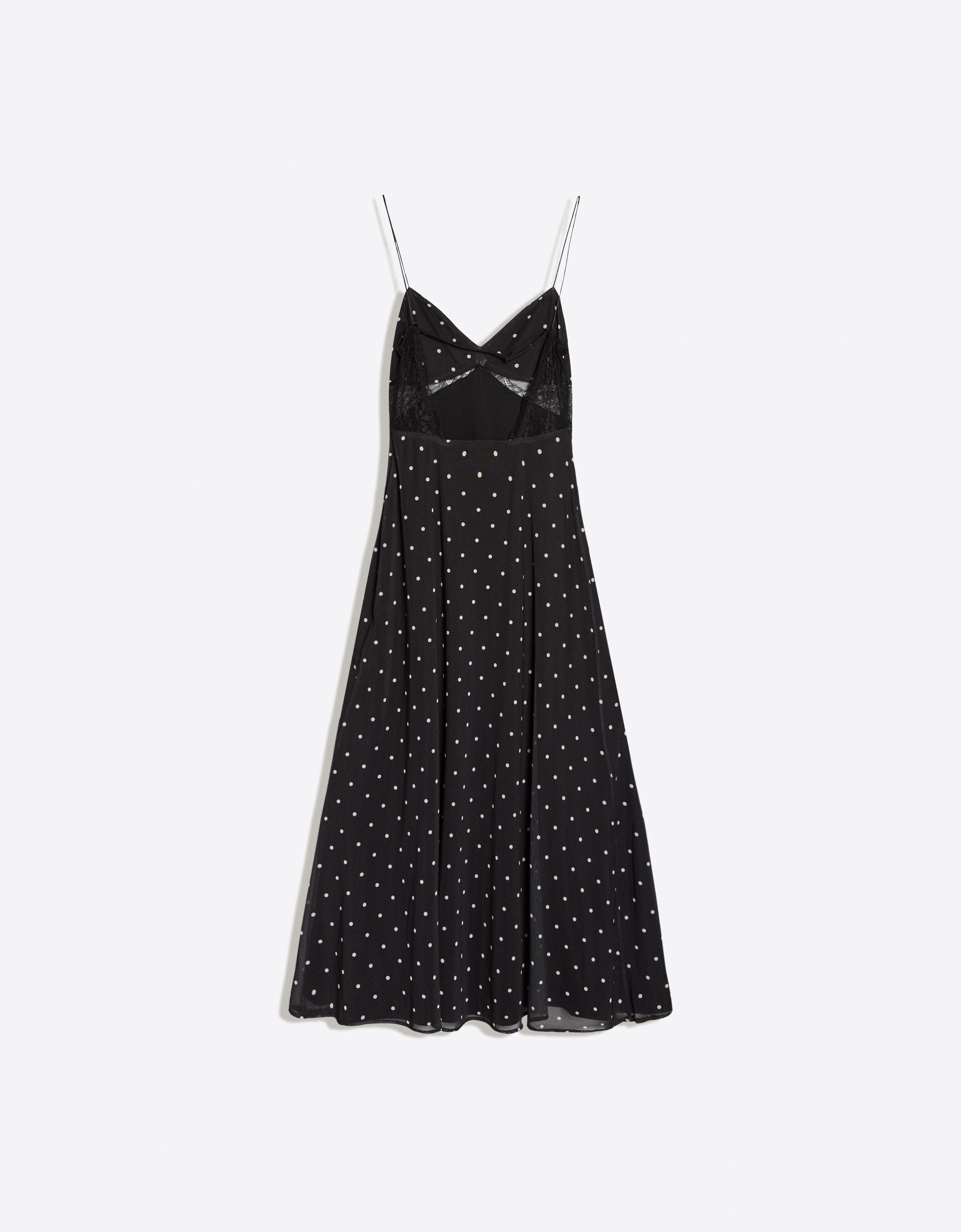 Long tulle strappy dress — Black