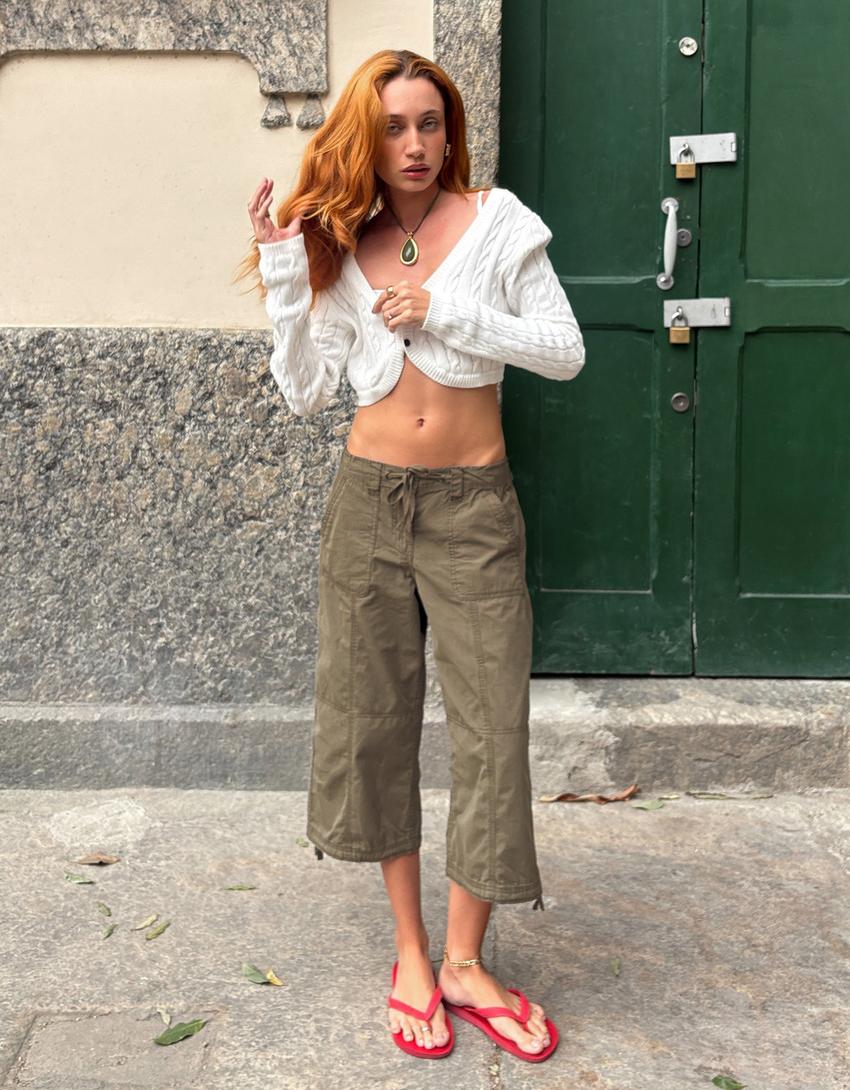 Capris-Khaki