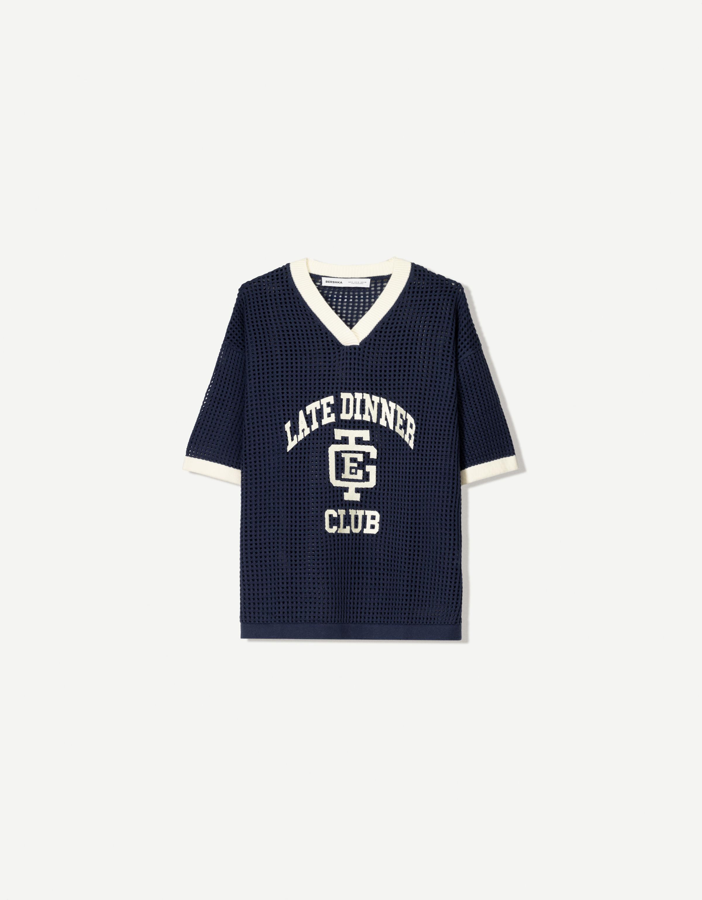 Short sleeve sporty mesh T-shirt - T-shirts - Men | Bershka