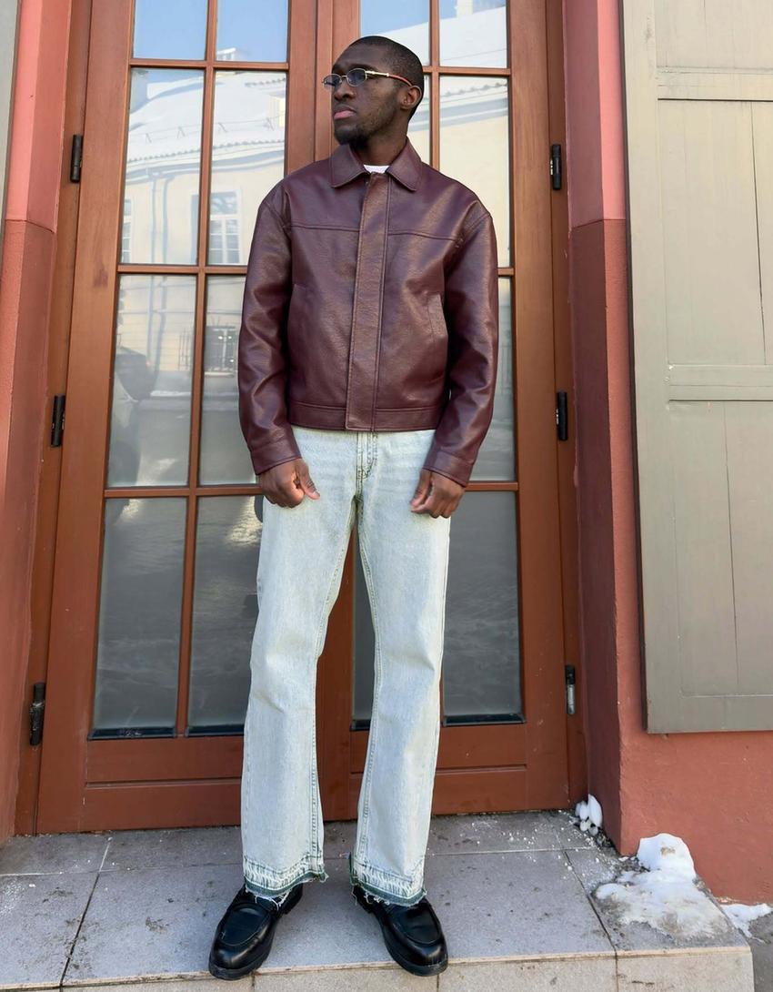 Jeans flare straight-Azul claro