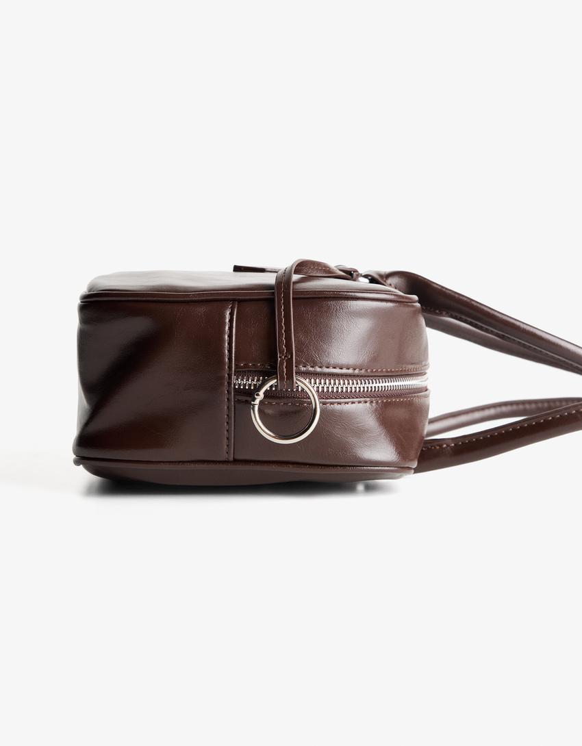 Tas met leereffect-Bruin