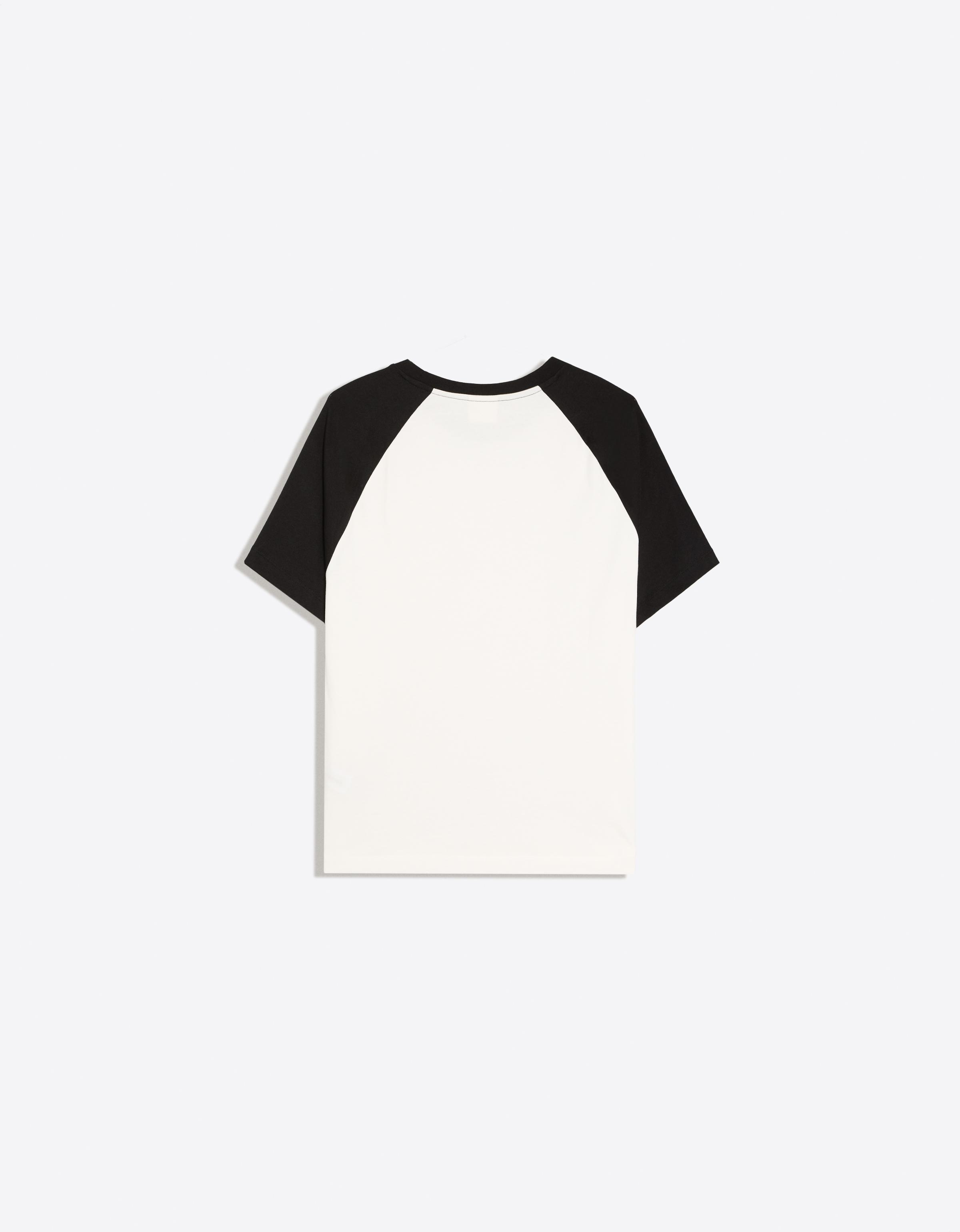 Short sleeve raglan print T-shirt — Off white