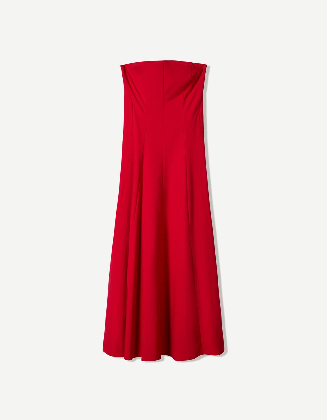 Bandeau neckline midi dress