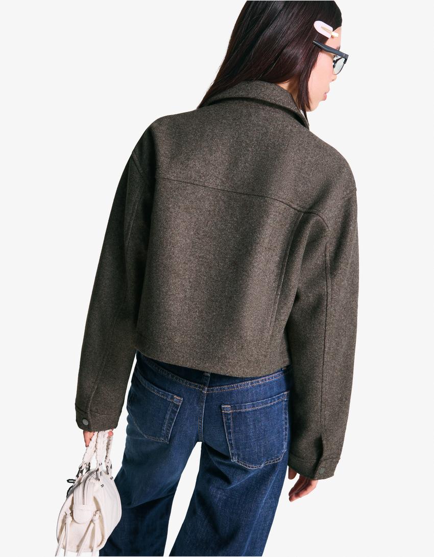 Zacht jas van synthetische wol