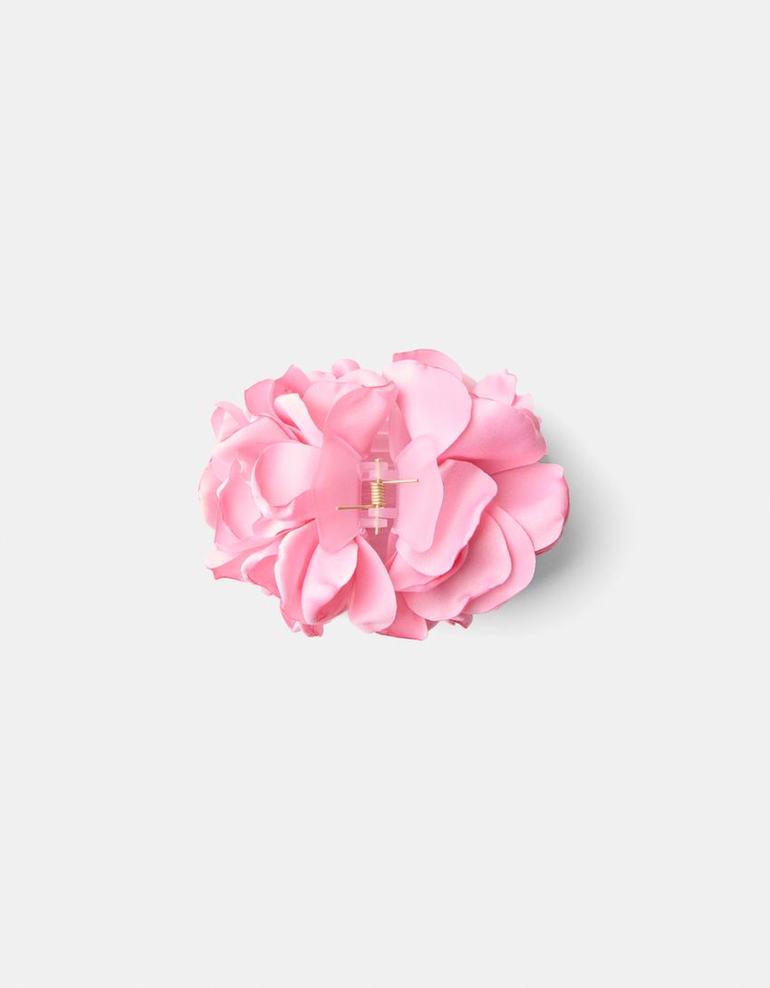 Flower hair clip-Pink-0