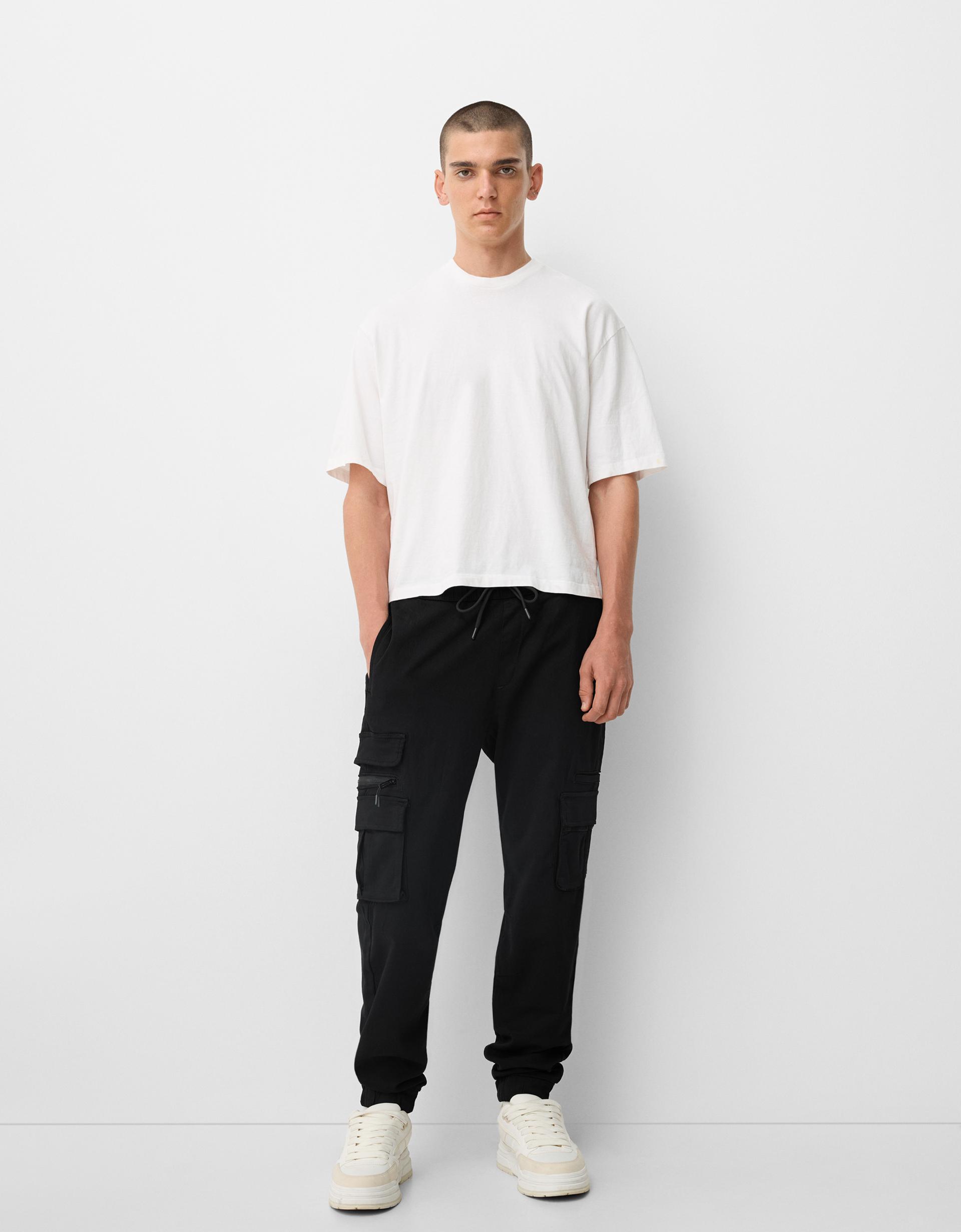 Pantalones Bershka Sueter Largo Hombre Bershka Baggy Bershka Para