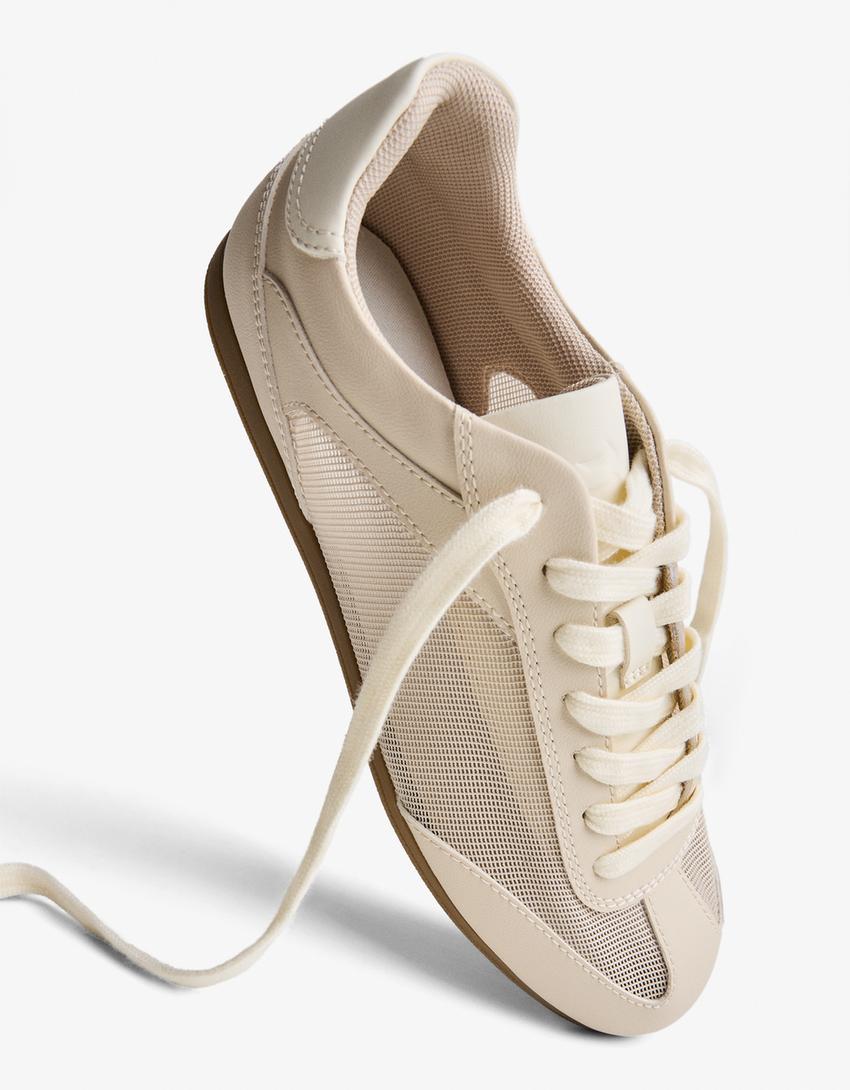 Fine sole mesh sports shoes-SAND