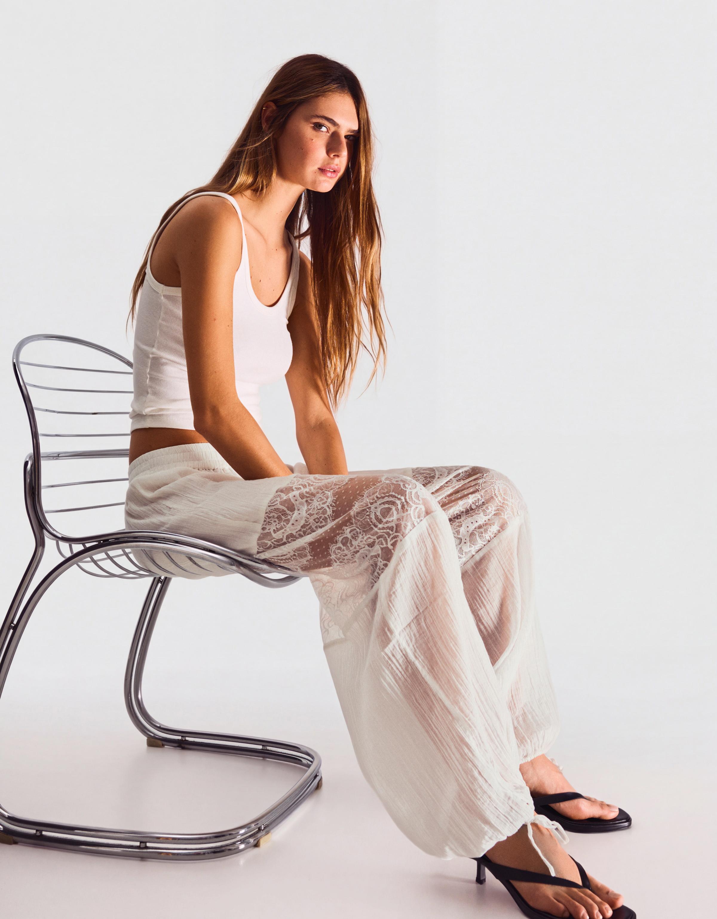 Dantelli şalvar pantolon - Görsel 25