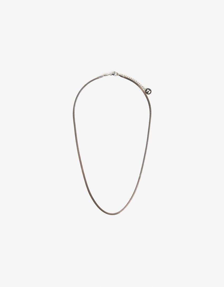 Stalen schakelketting-Zilver