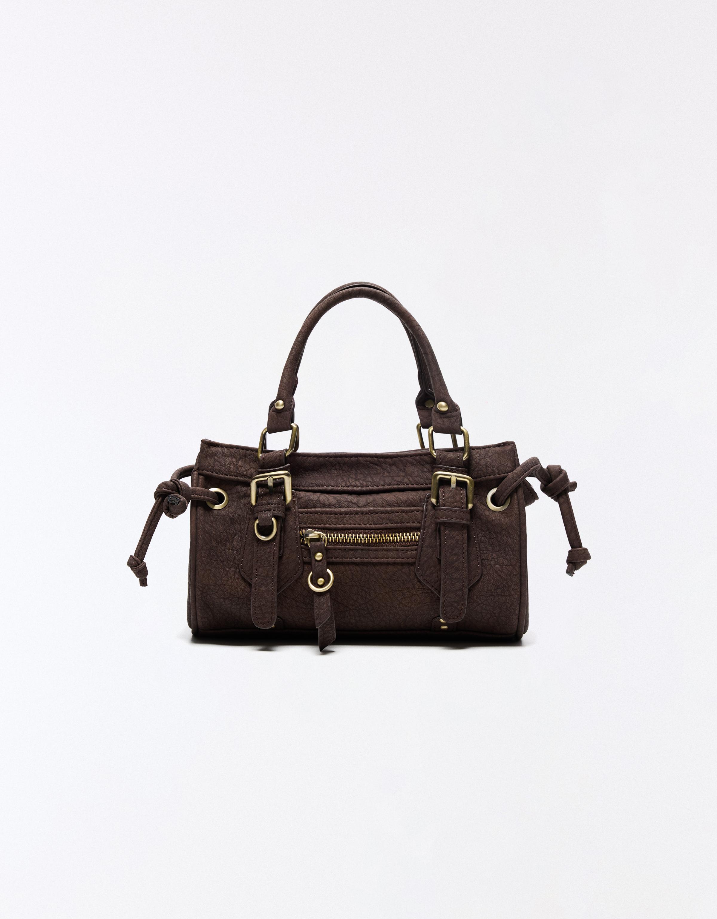 Mini buckle bag — Brown