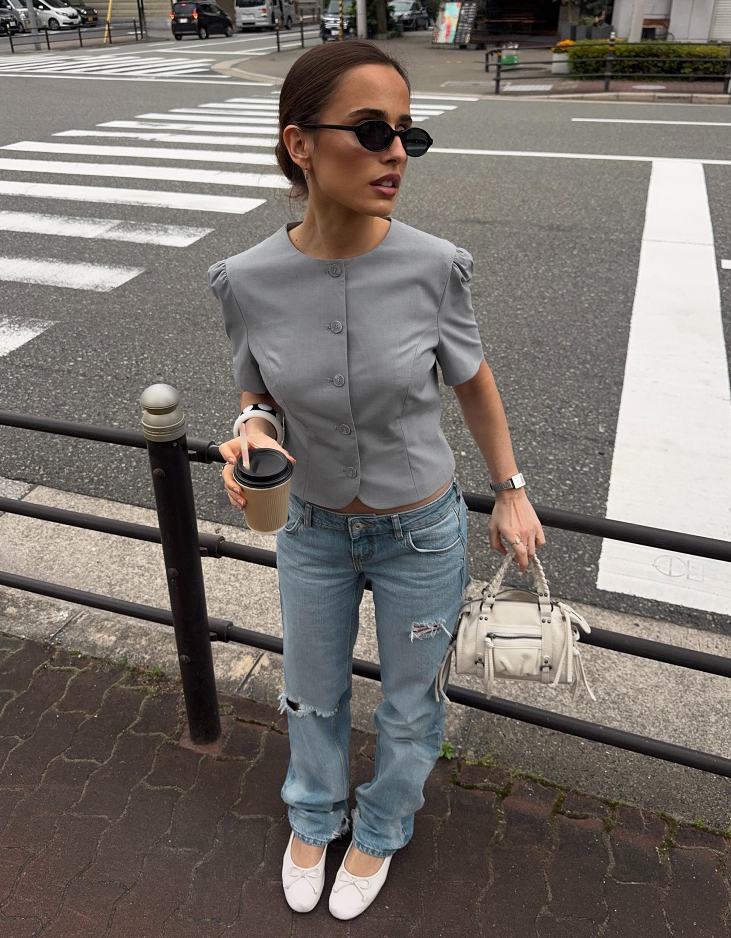 Puff sleeve blazer