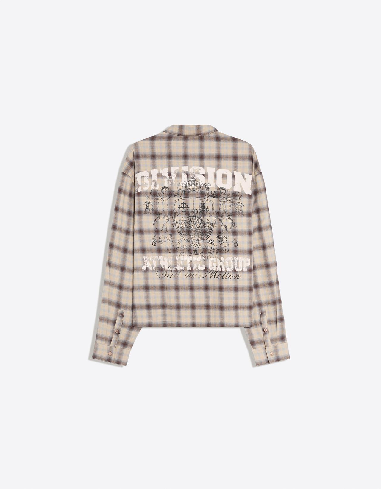 Checked long sleeve shirt — Brown