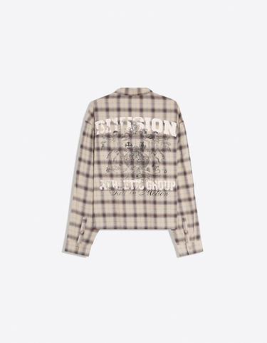 Checked long sleeve shirt — Brown 6