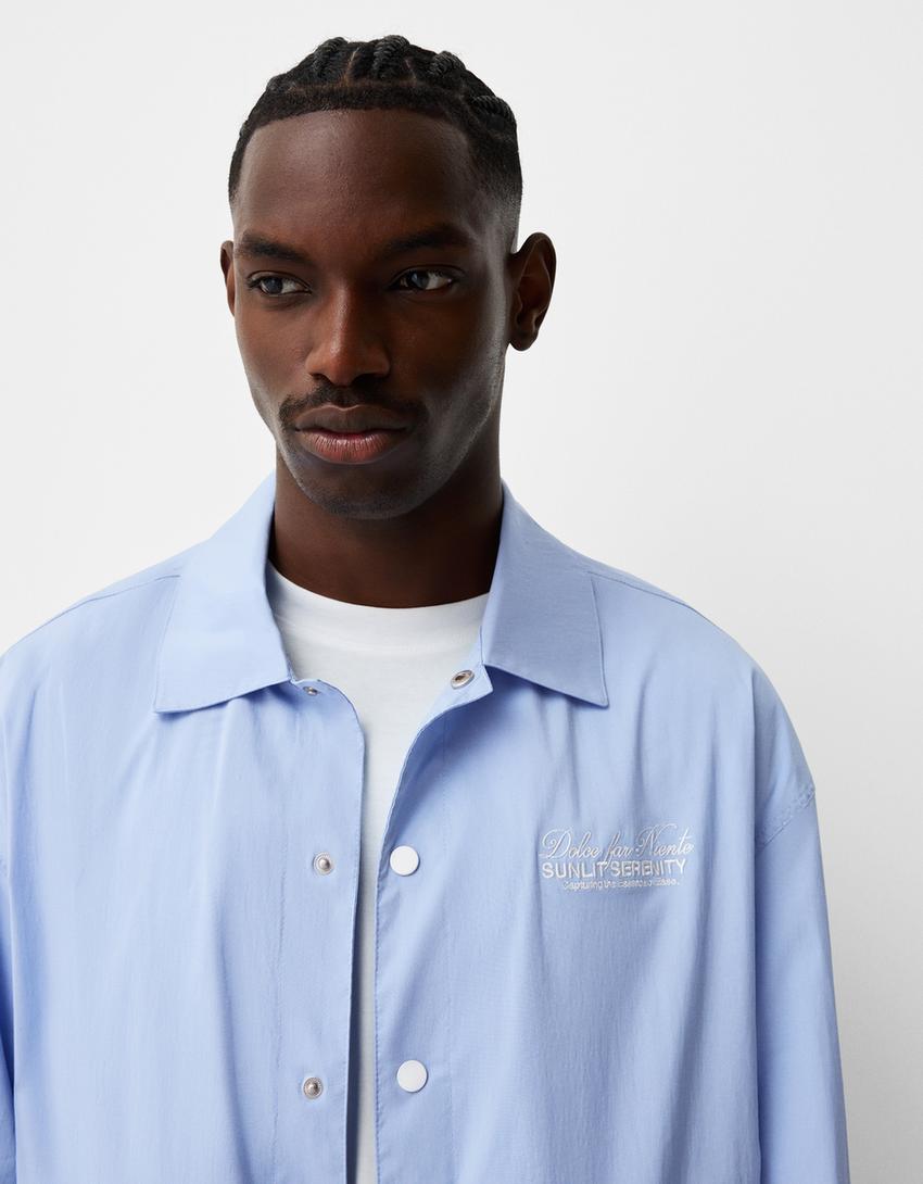 Casaco boxy bordado-Azul-2