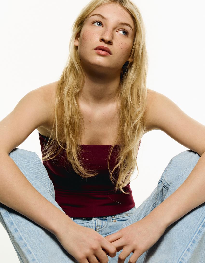 Top bandeau-Burdeos