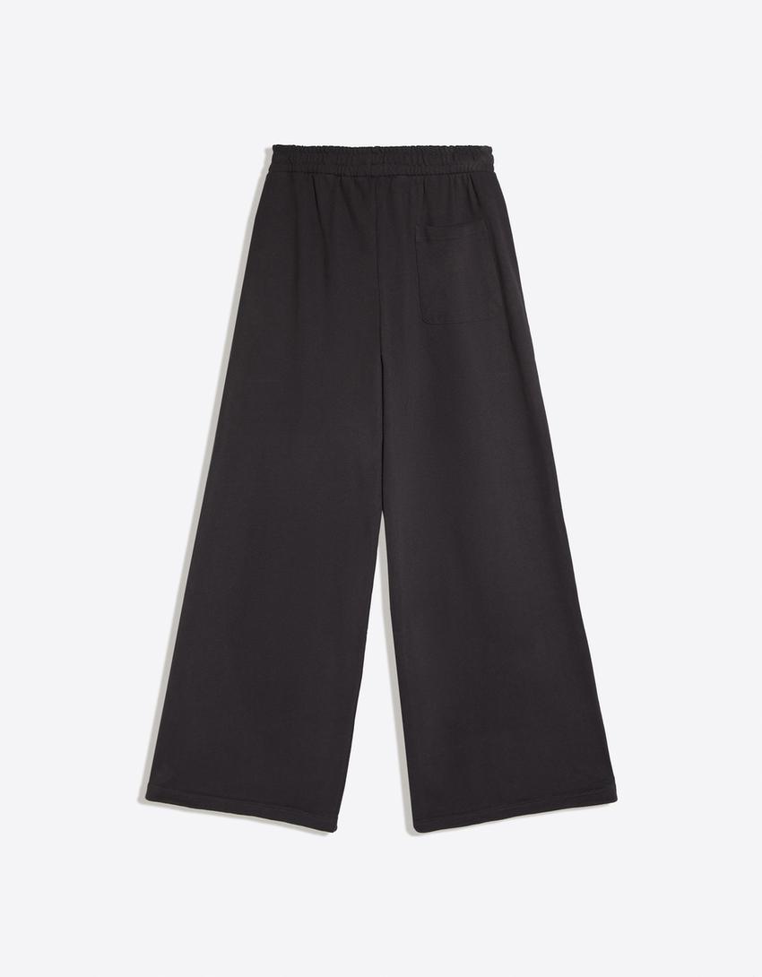 Pamuklu jogger fit pantolon-Gri