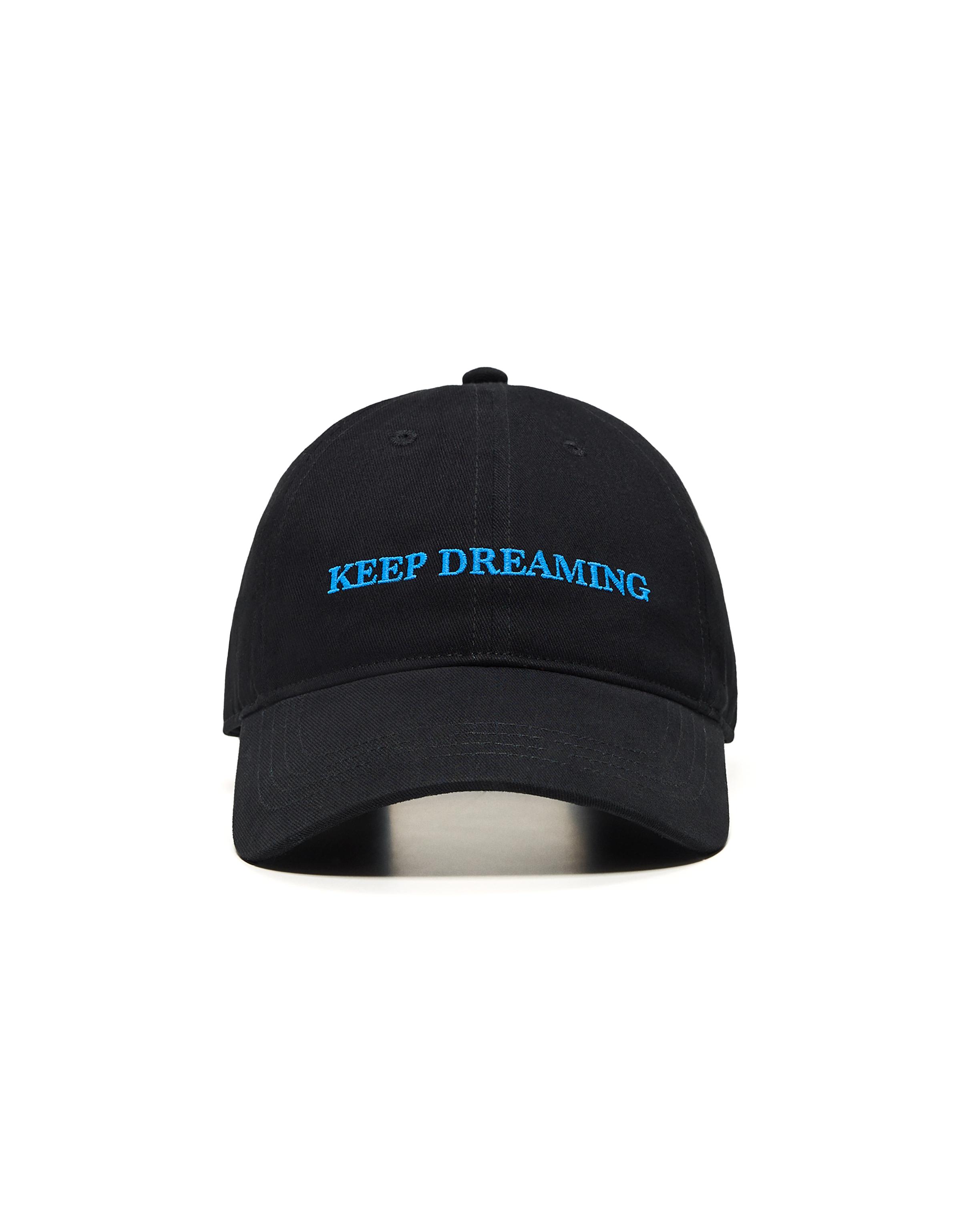 Embroidered cap — Black