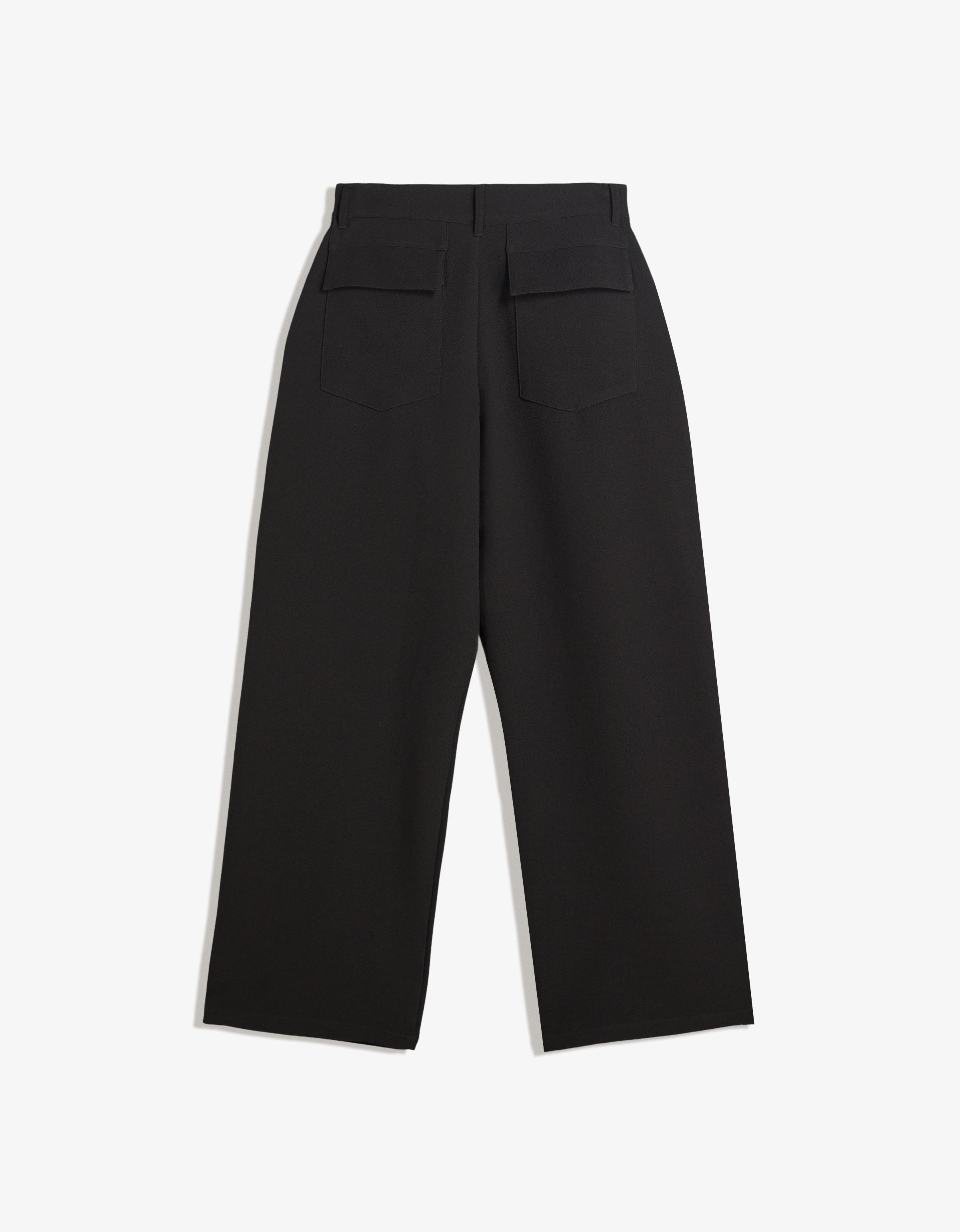 Super baggy tailored trousers — Black