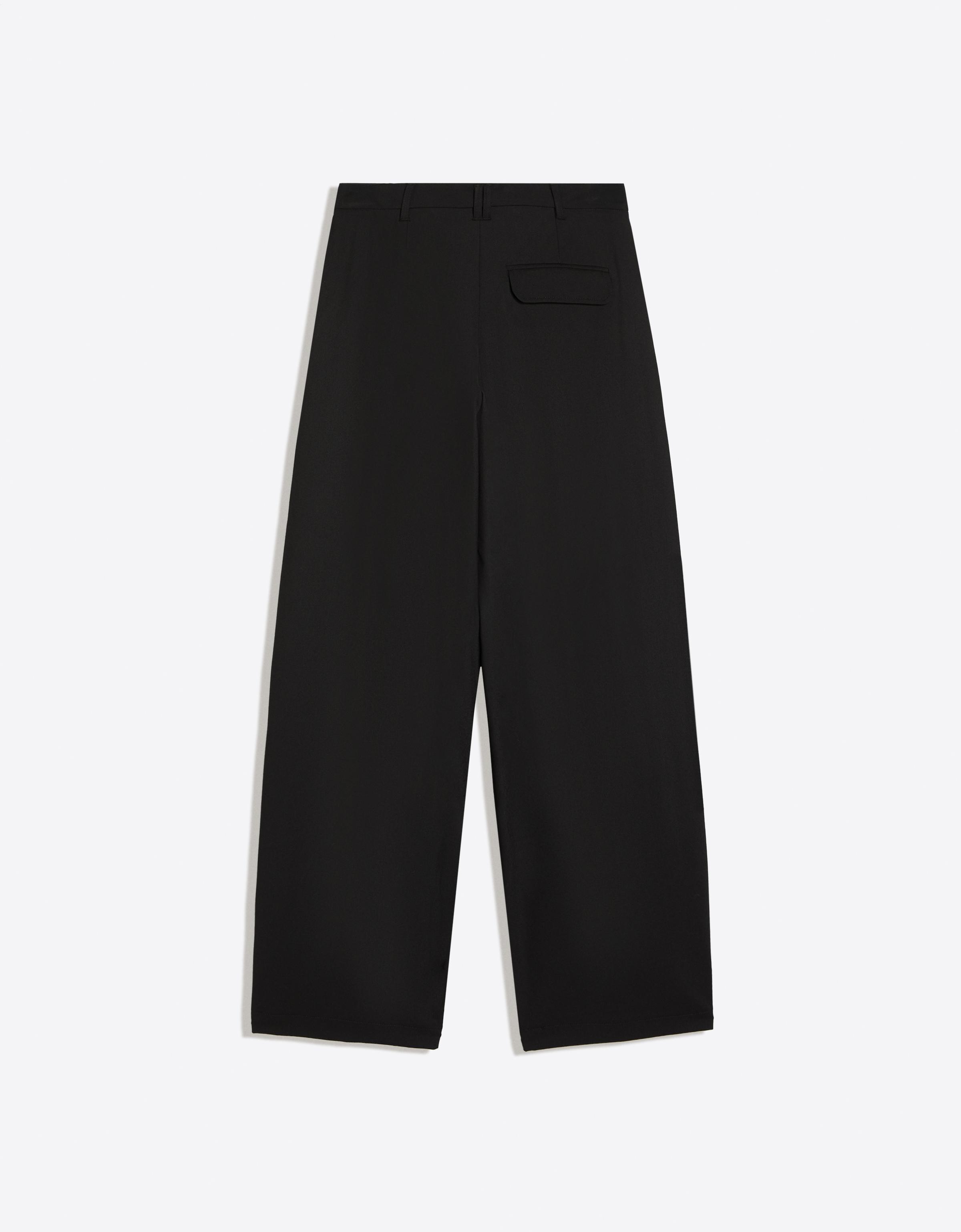 Side-pleat trousers — Black