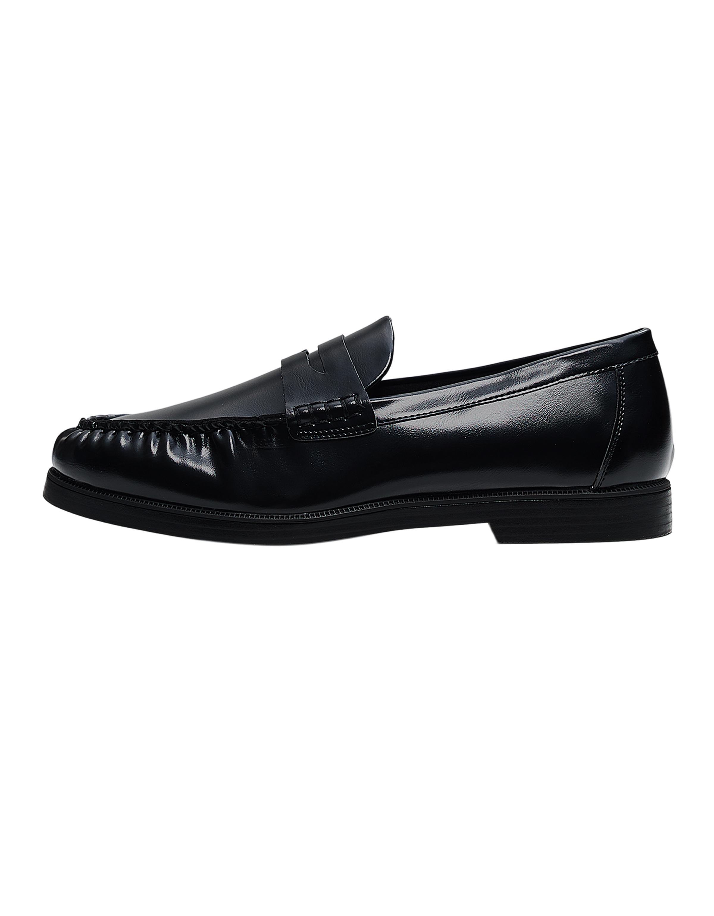 Ruched loafers — BLACK
