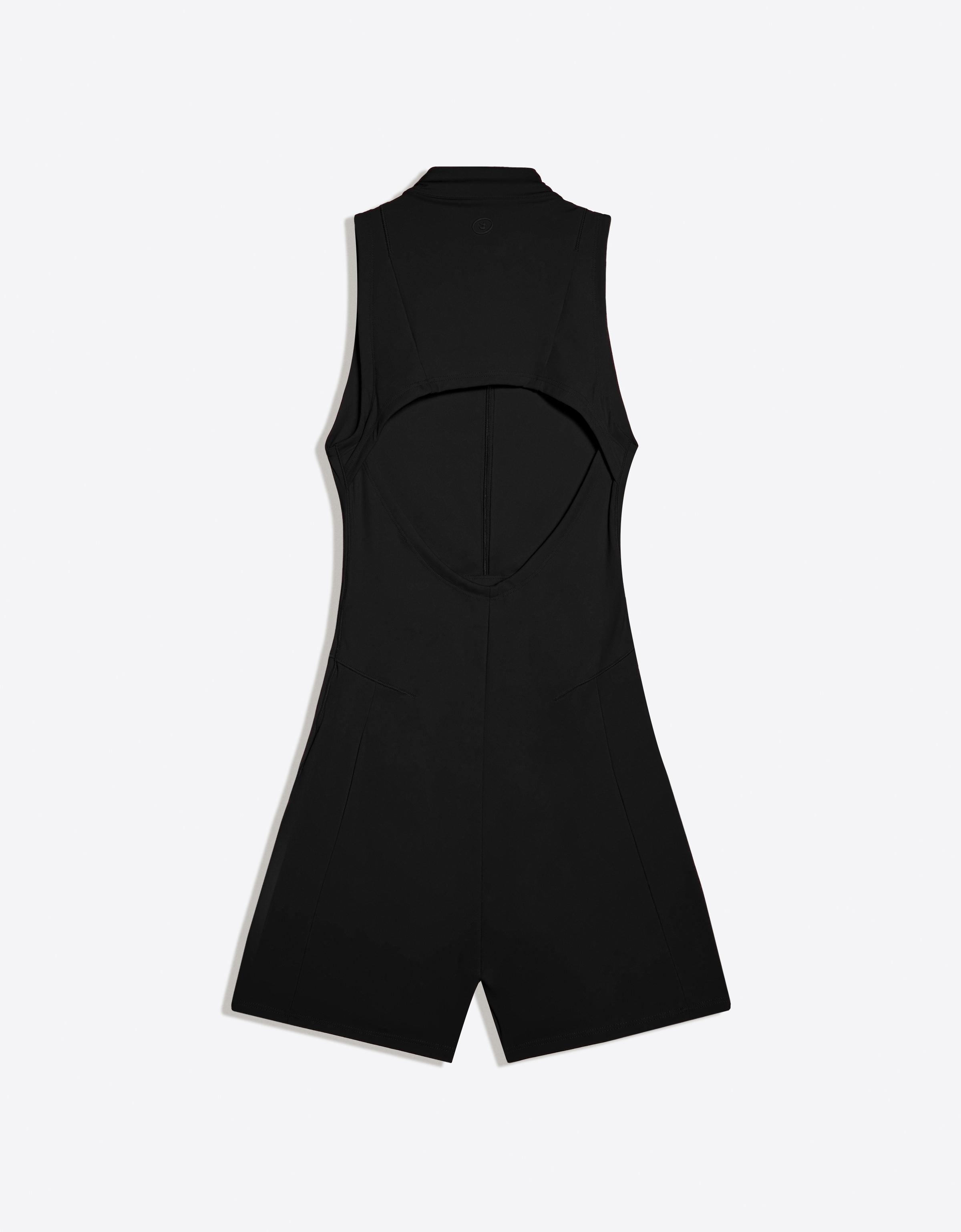 Technical breathable & quick-dry short jumpsuit — Black